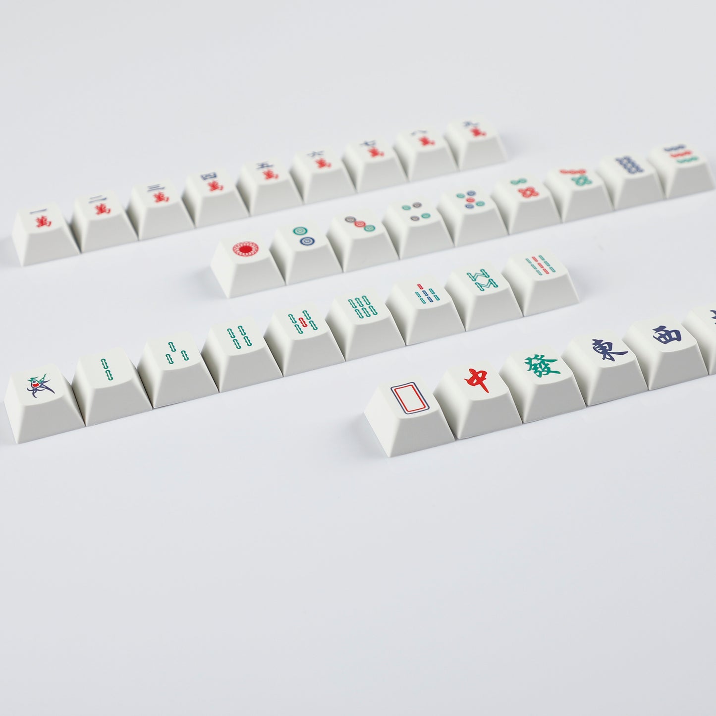 YMDK Mahjong Theme Personalized Keycaps Novel Creative PBT Key Cap Cherry Profile R4 Dye Sub KeyCap for MX Mechanical Keyboard