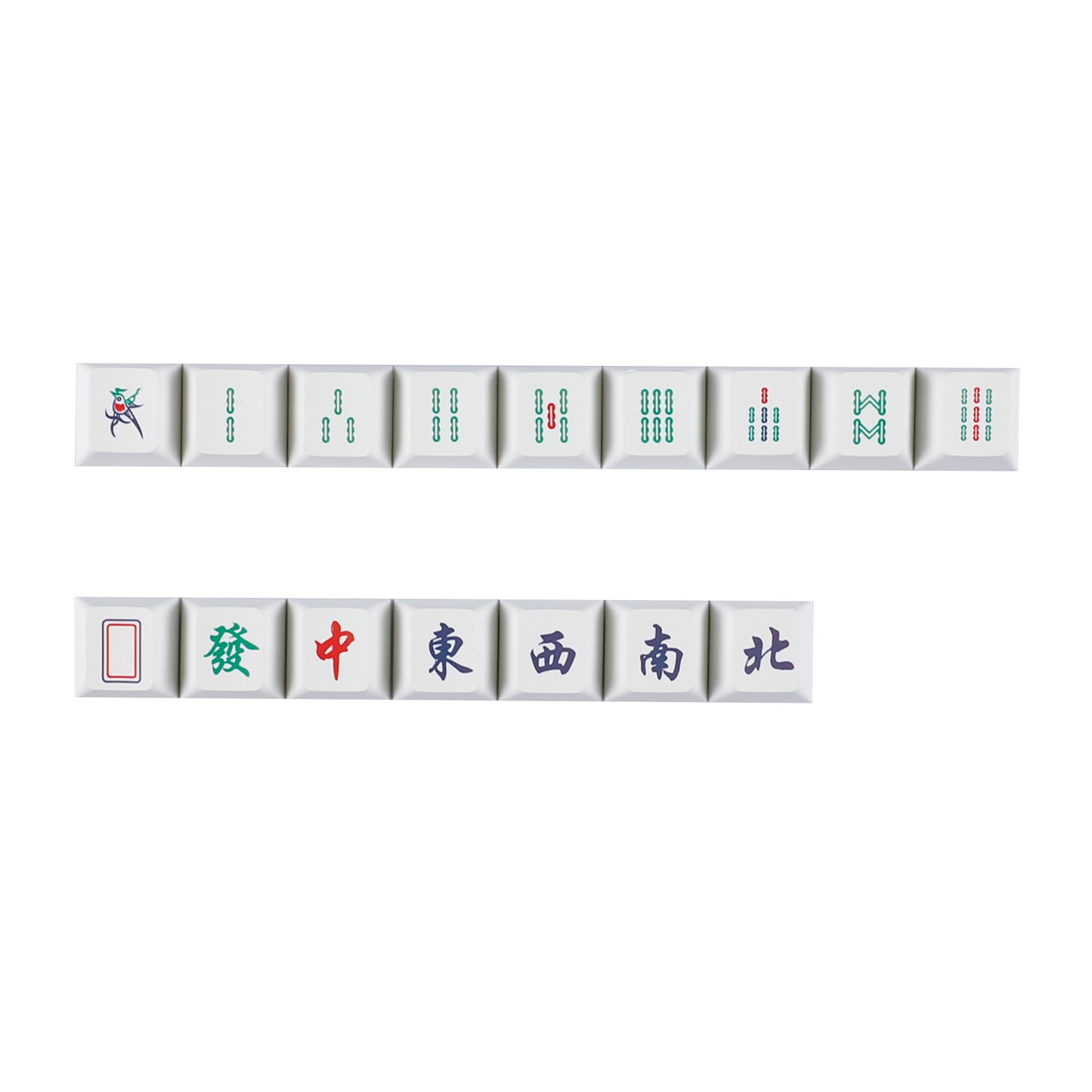 YMDK Mahjong Theme Personalized Keycaps Novel Creative PBT Key Cap Cherry Profile R4 Dye Sub KeyCap for MX Mechanical Keyboard