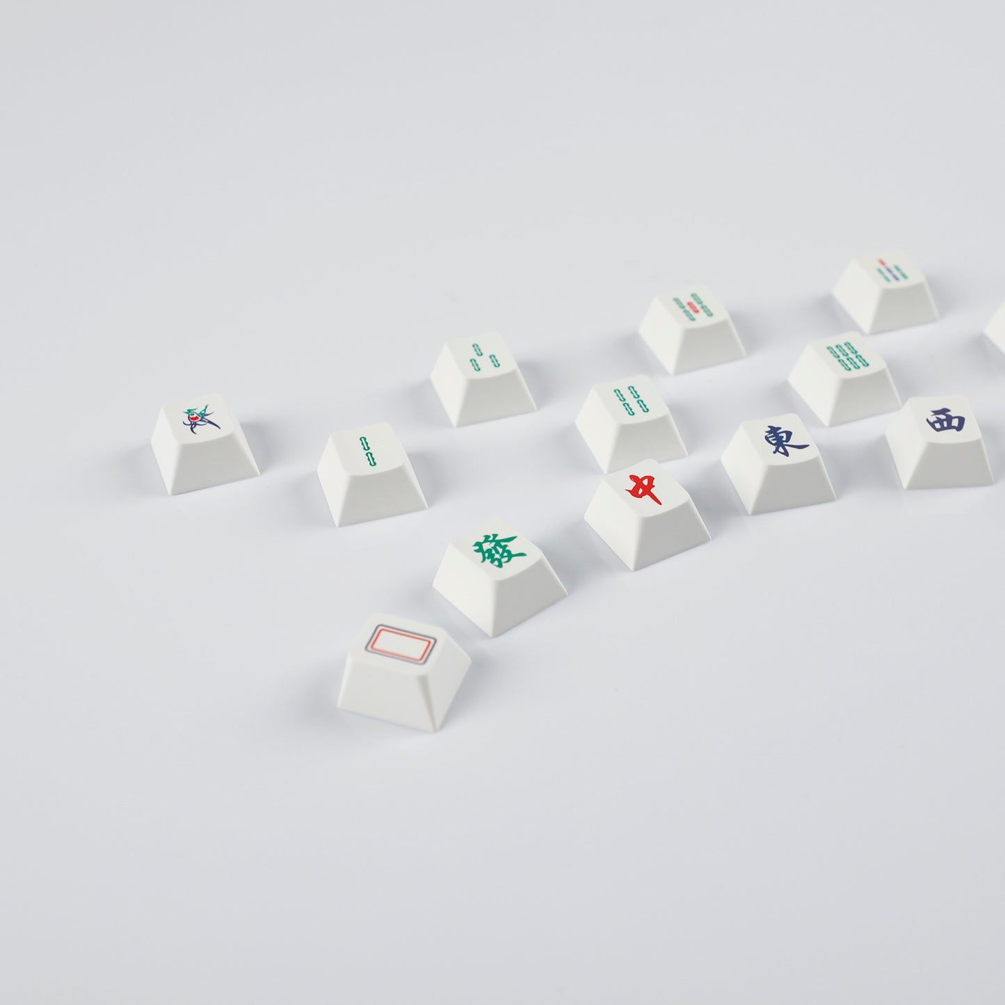 YMDK Mahjong Theme Personalized Keycaps Novel Creative PBT Key Cap Cherry Profile R4 Dye Sub KeyCap for MX Mechanical Keyboard