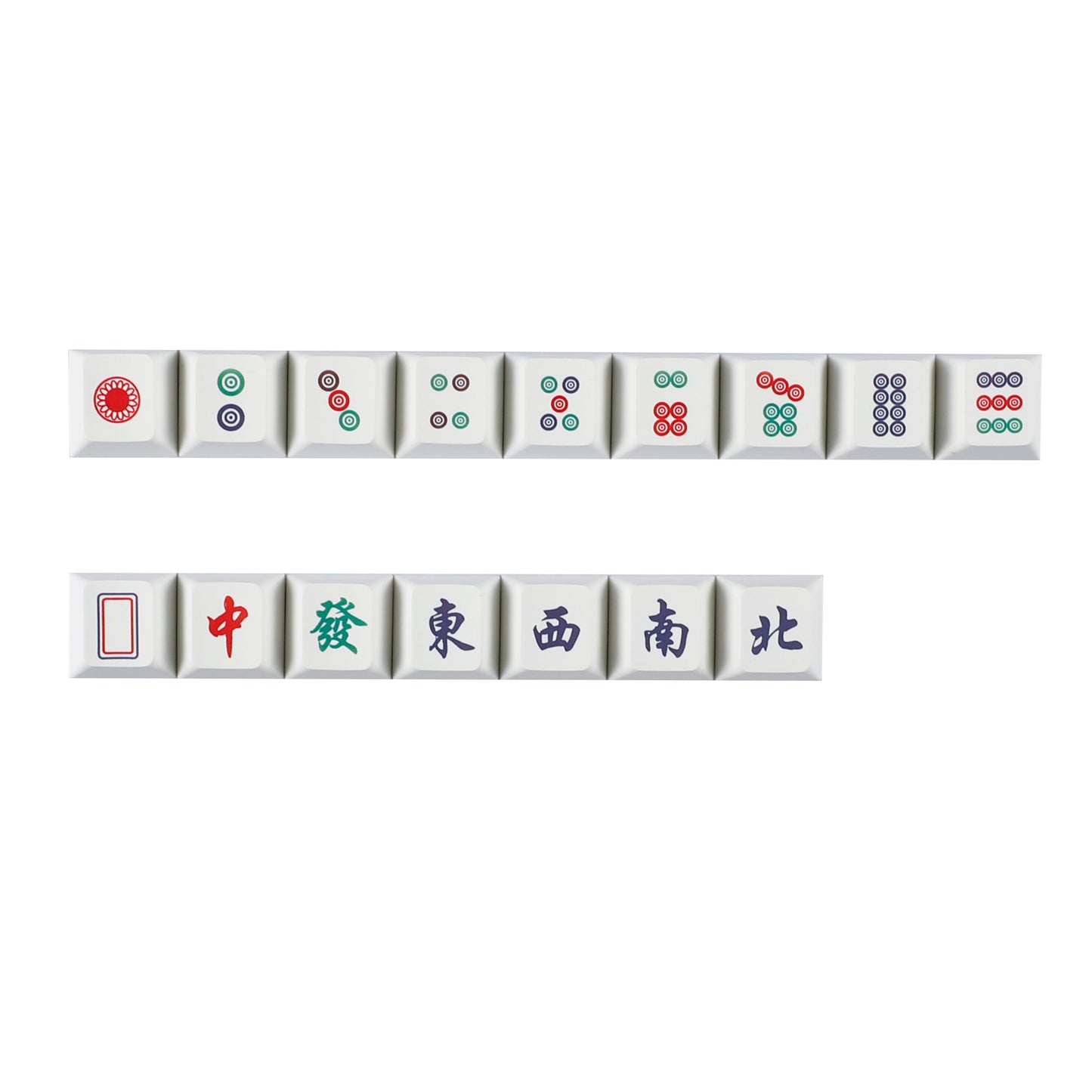 YMDK Mahjong Theme Personalized Keycaps Novel Creative PBT Key Cap Cherry Profile R4 Dye Sub KeyCap for MX Mechanical Keyboard