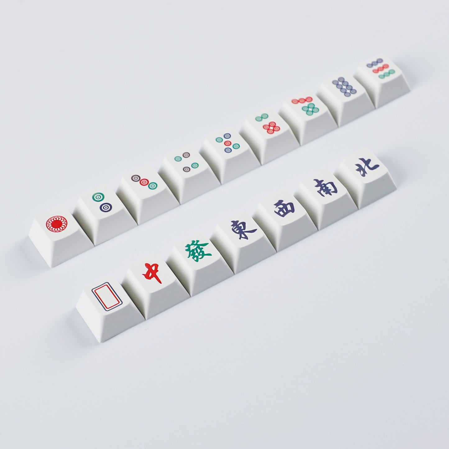 YMDK Mahjong Theme Personalized Keycaps Novel Creative PBT Key Cap Cherry Profile R4 Dye Sub KeyCap for MX Mechanical Keyboard