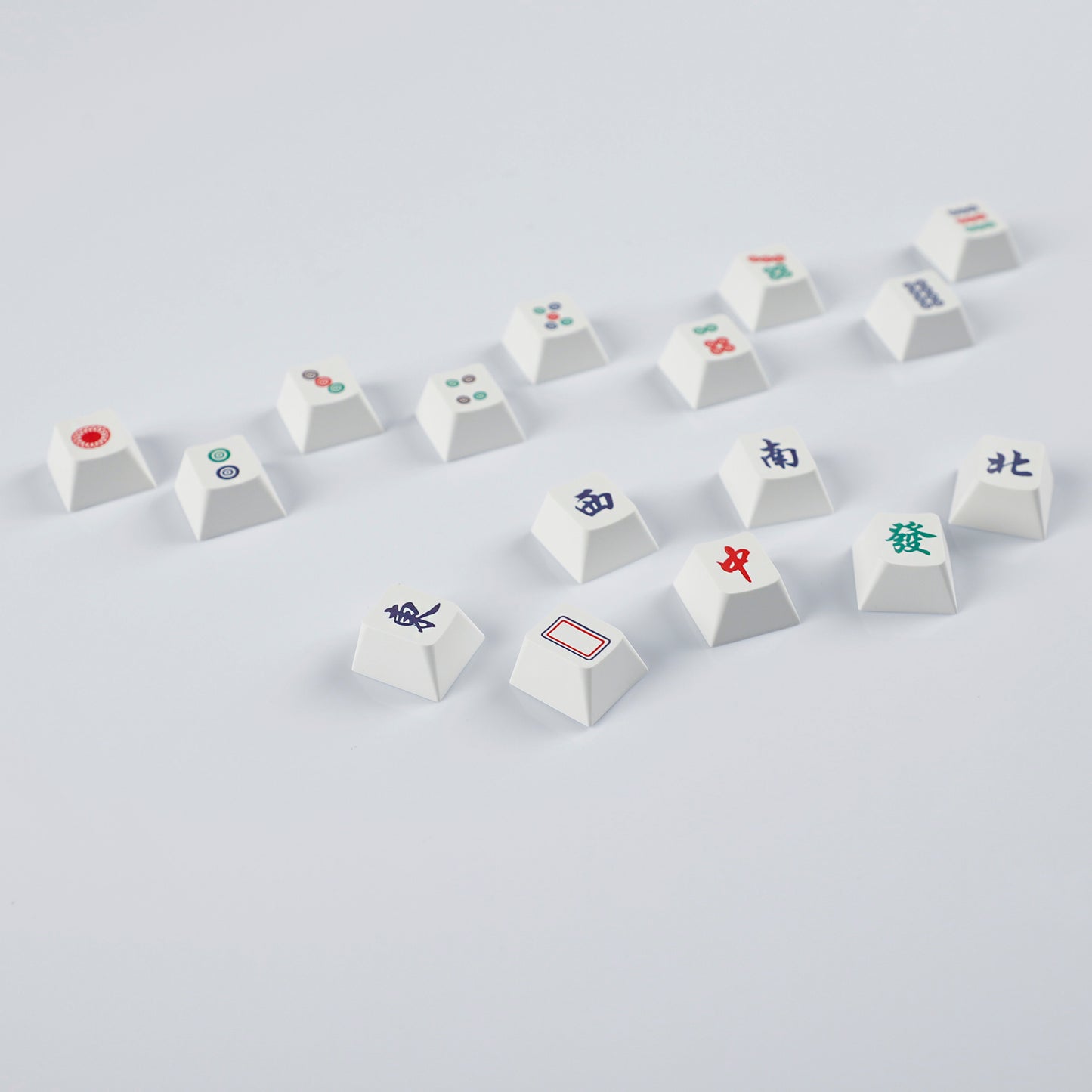 YMDK Mahjong Theme Personalized Keycaps Novel Creative PBT Key Cap Cherry Profile R4 Dye Sub KeyCap for MX Mechanical Keyboard