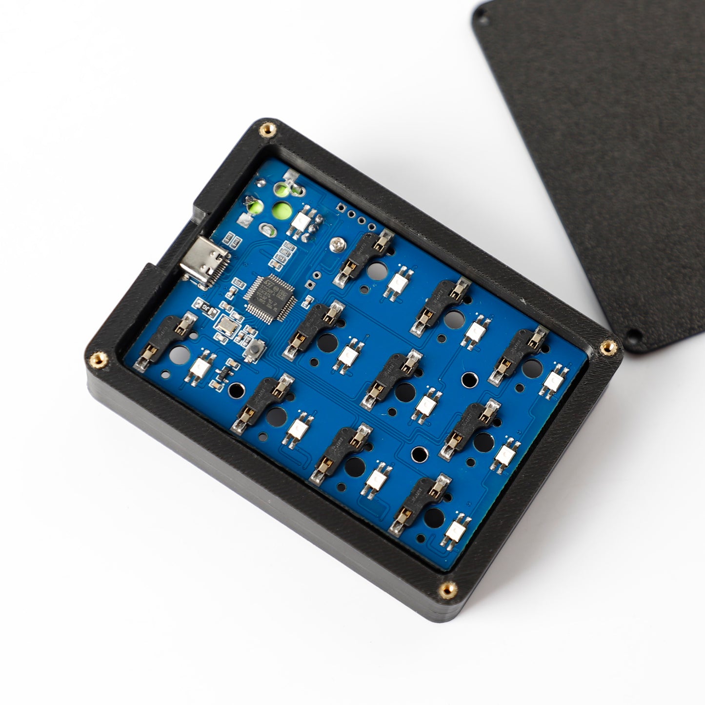 CV11 11-Key Mini Mechanical Keyboard – Wired, Hot-Swap, RGB Knob & PLA 3D Printed Case, Supports VIAL Macro for Gaming & Office