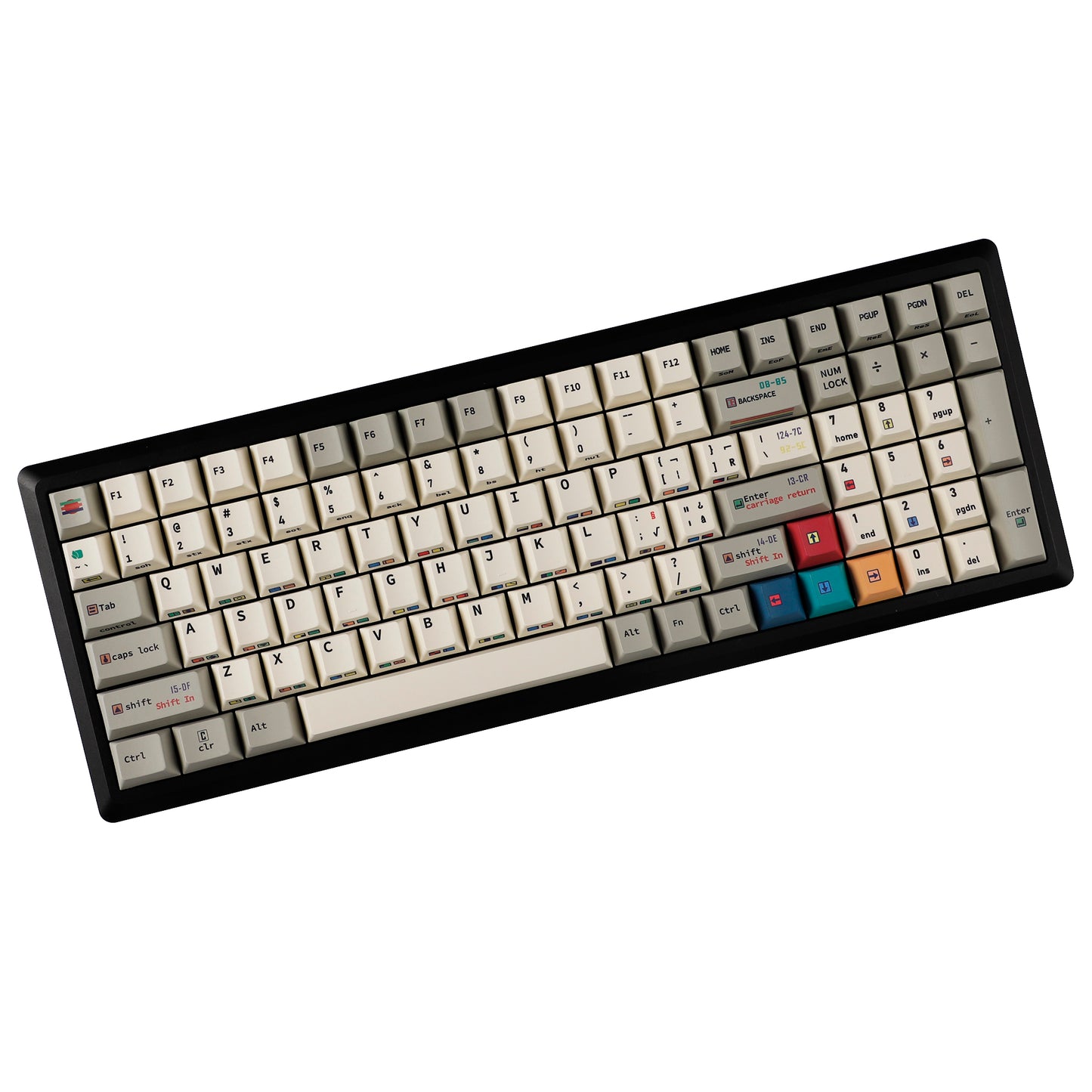 YMDK C64 R2 R3 Commodore Theme 153 keycaps Retro Full Set PBT Keycap for Mechanical Keyboard (Cherry profile Dye sub)