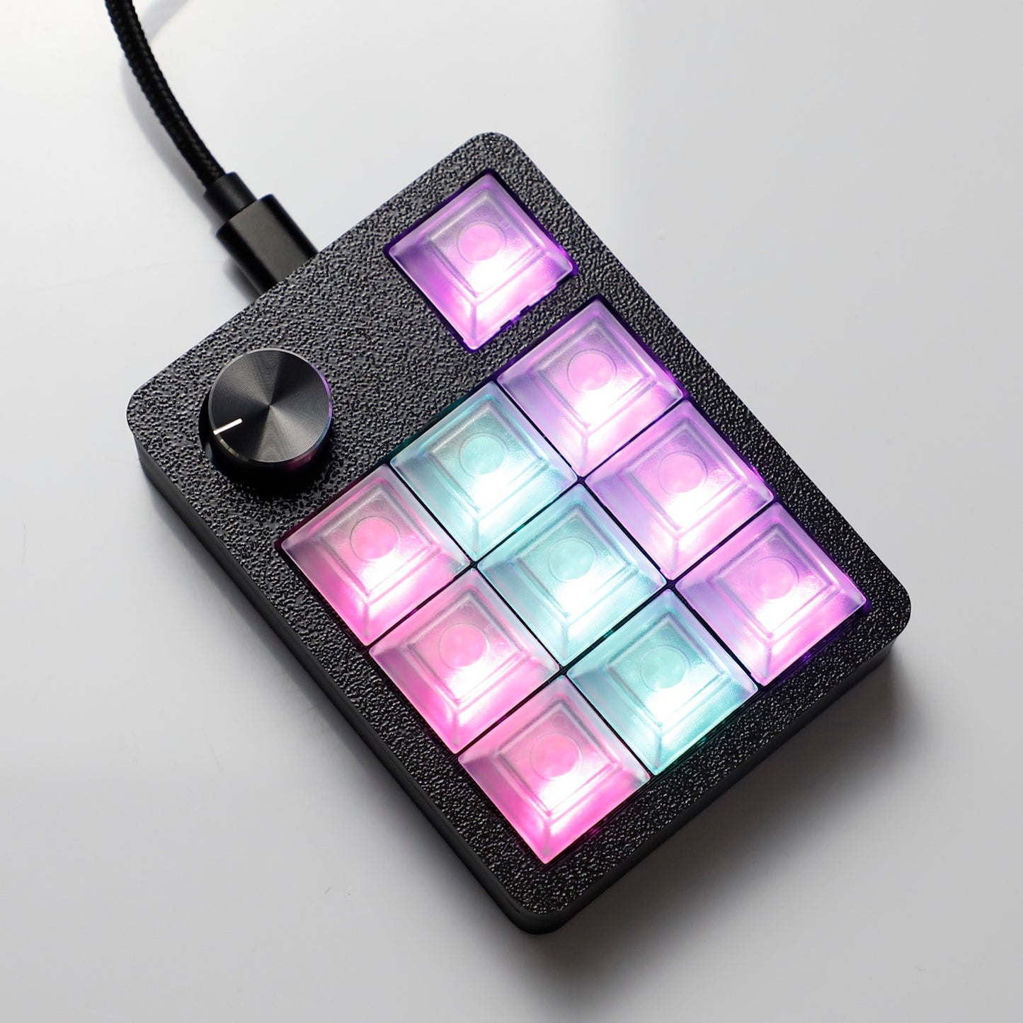 CV11 11-Key Mini Mechanical Keyboard – Wired, Hot-Swap, RGB Knob & PLA 3D Printed Case, Supports VIAL Macro for Gaming & Office