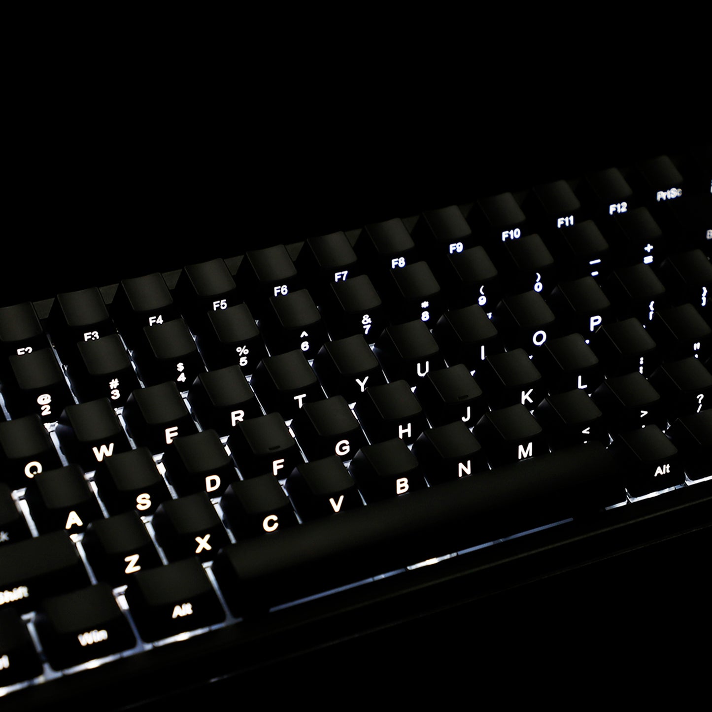 YMDK Black Side-lit 108 Keycaps(ABS OEM Profile1.5mm Thickness/108 TKL 61 Using)