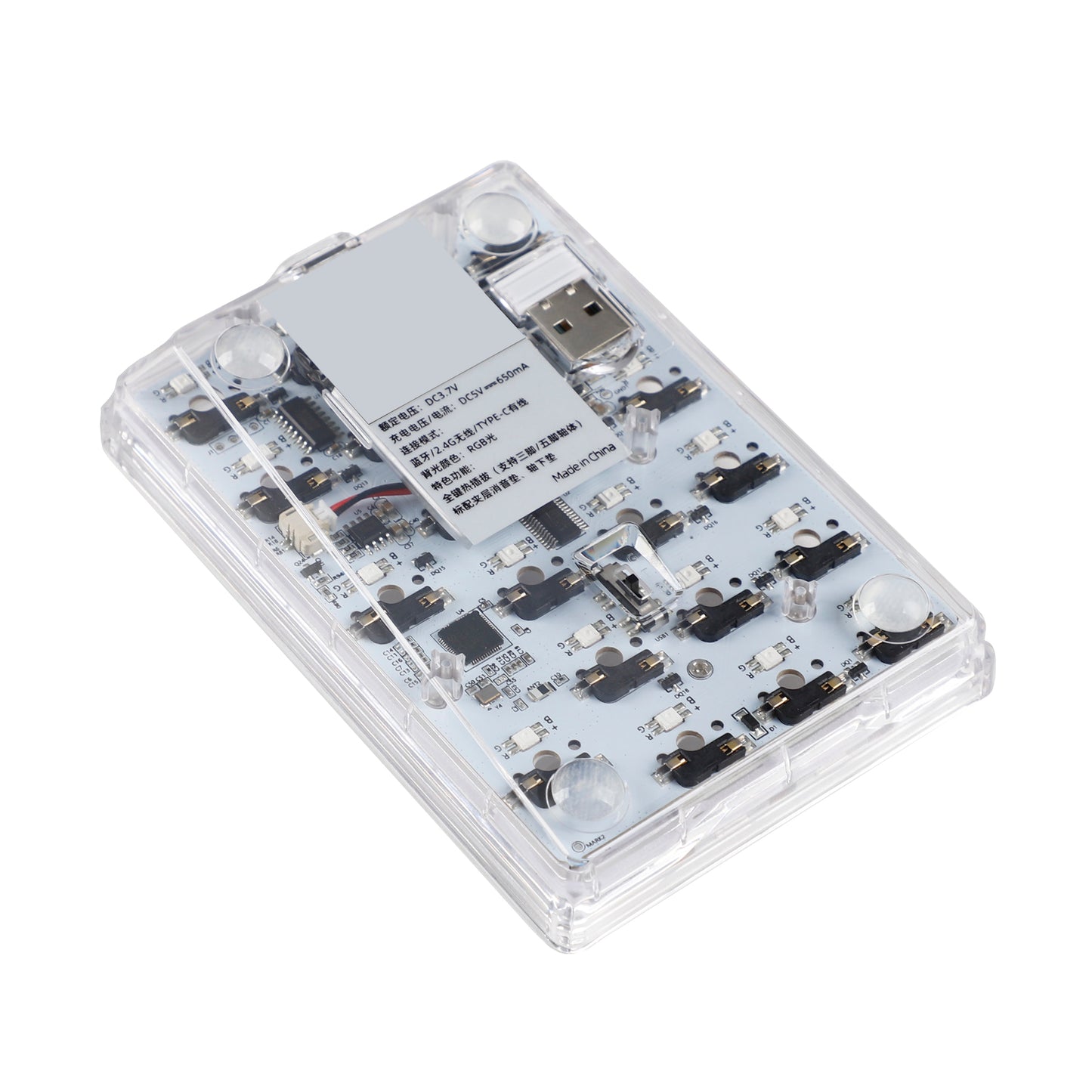 K22 Triple Mode 22 keys Hot Swap Numpad(Wired&Bluetooth&2.4G Wireless PC Case)