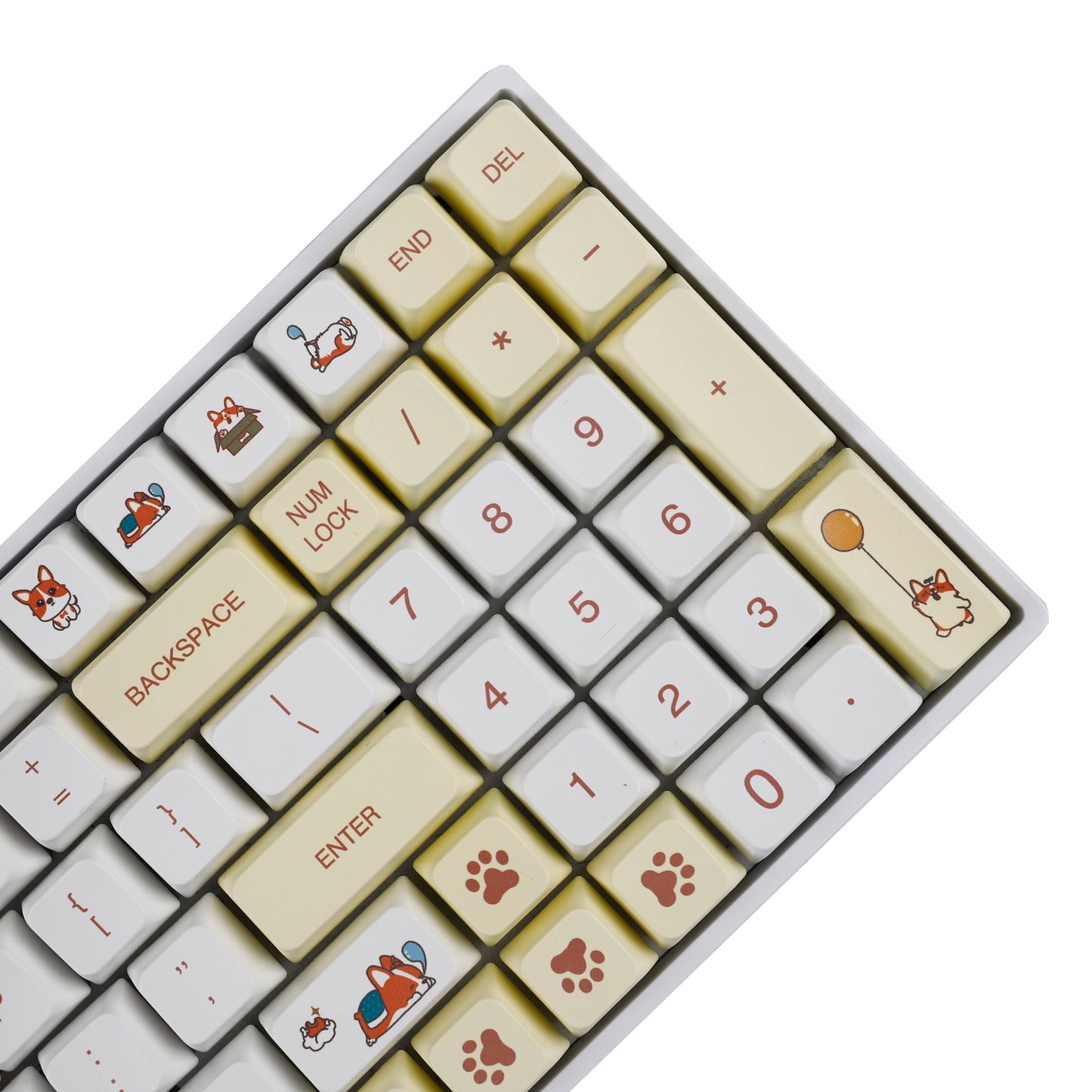 YMDK Shiba Inu 139 Keycaps(Dye Sub MDA Profile 1.55mm)