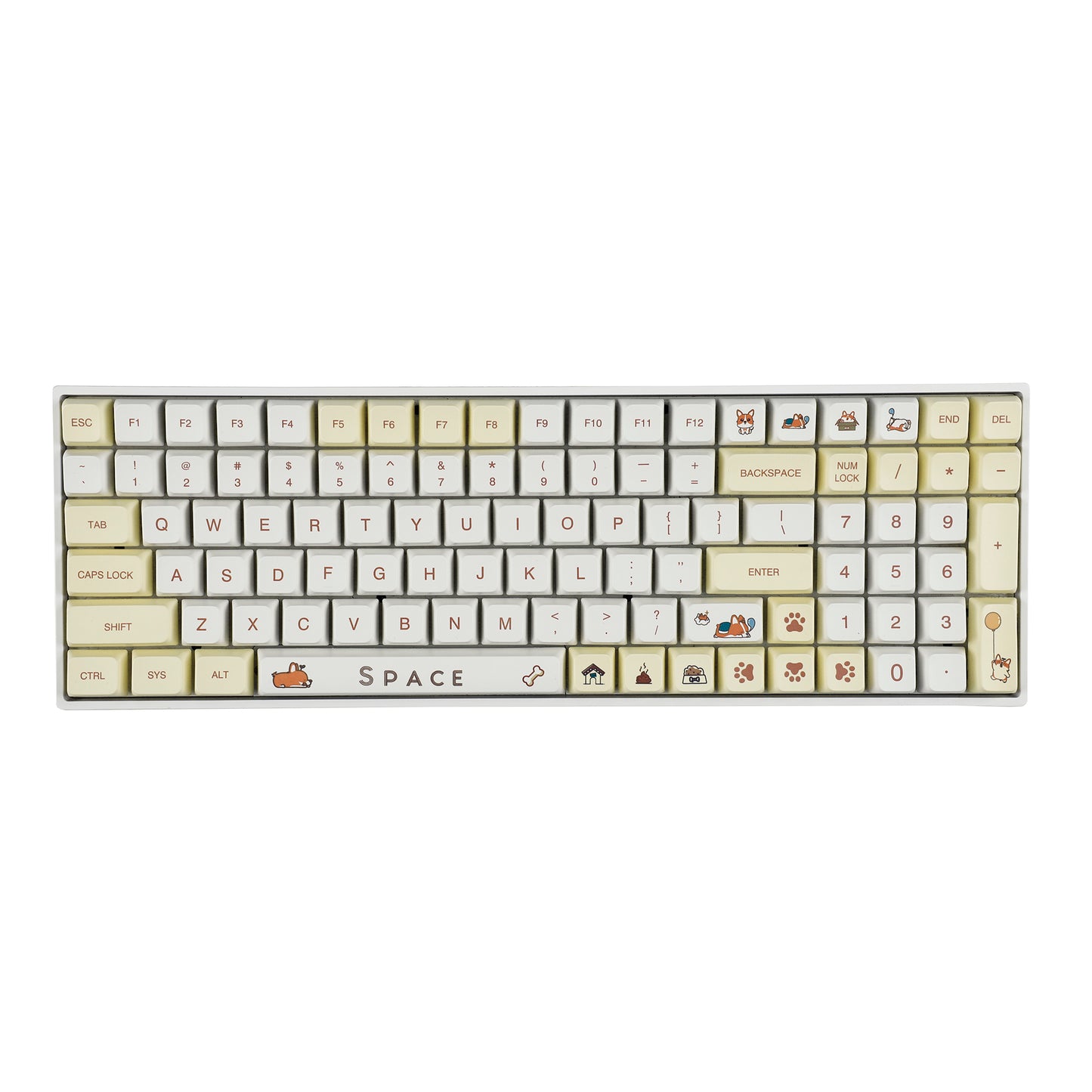 YMDK Shiba Inu 139 Keycaps(Dye Sub MDA Profile 1.55mm)
