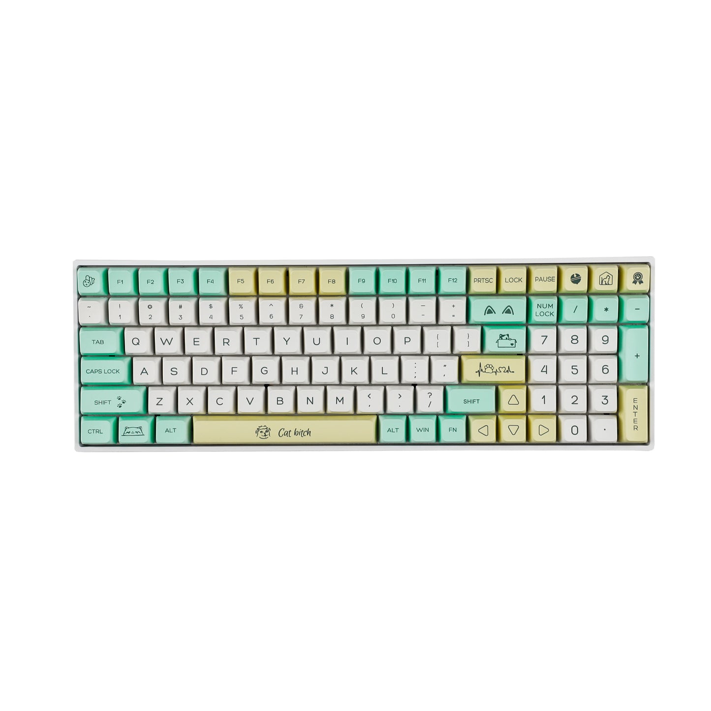 YMDK Peeking Cat 144 Keycaps(Dye SubMDA Profile 1.55mm)