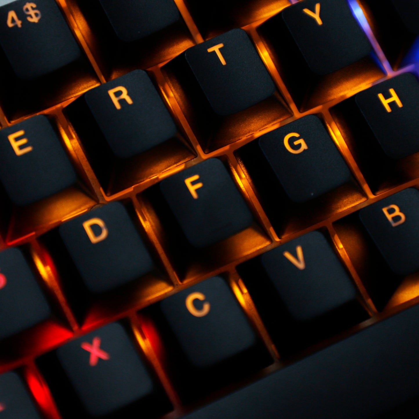YMDK Black White Cherry Profile PBT Double Shot 104 108 Top Print Shine Through Translucent Backlit keycap