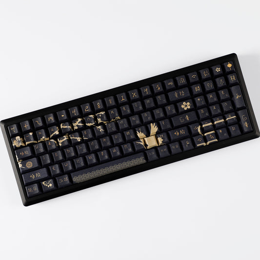 YMDK Dawn of the Other Shore Theme Keycaps Full Set 128 Keys PBT Dye Sub Cherry Profile Keycap for MX Mechanical Keyboard