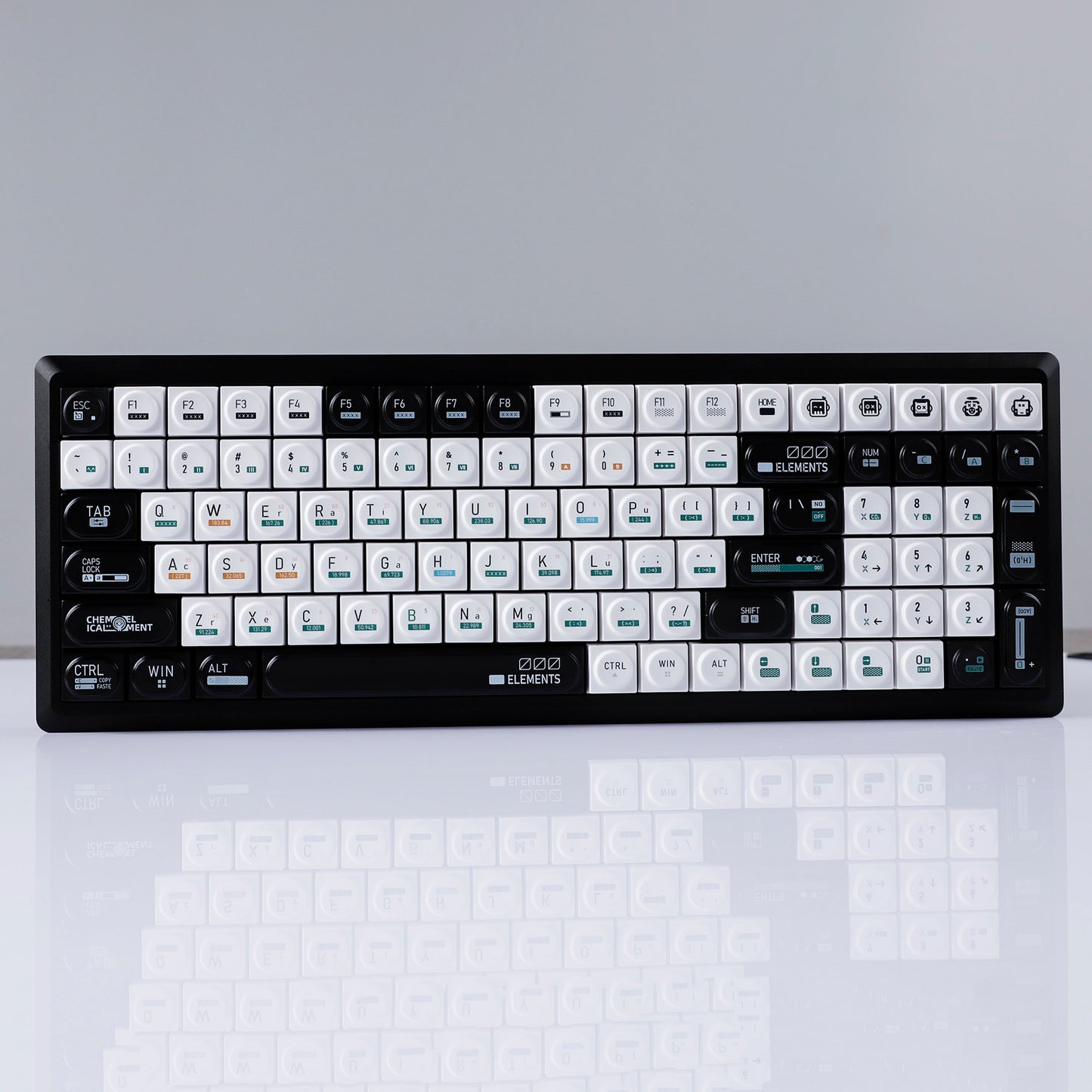 YMDK Bricks Full Set 138 keys Keycaps Classic Blocks Theme Color UV Print Frosted Low Profile Keycap for Mechanical Keyboard 104 87 84 68 61
