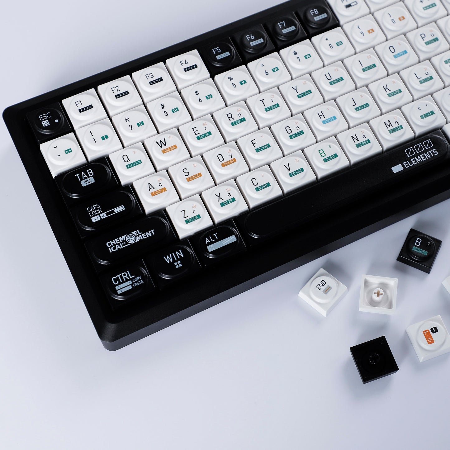 YMDK Bricks Full Set 138 keys Keycaps Classic Blocks Theme Color UV Print Frosted Low Profile Keycap for Mechanical Keyboard 104 87 84 68 61