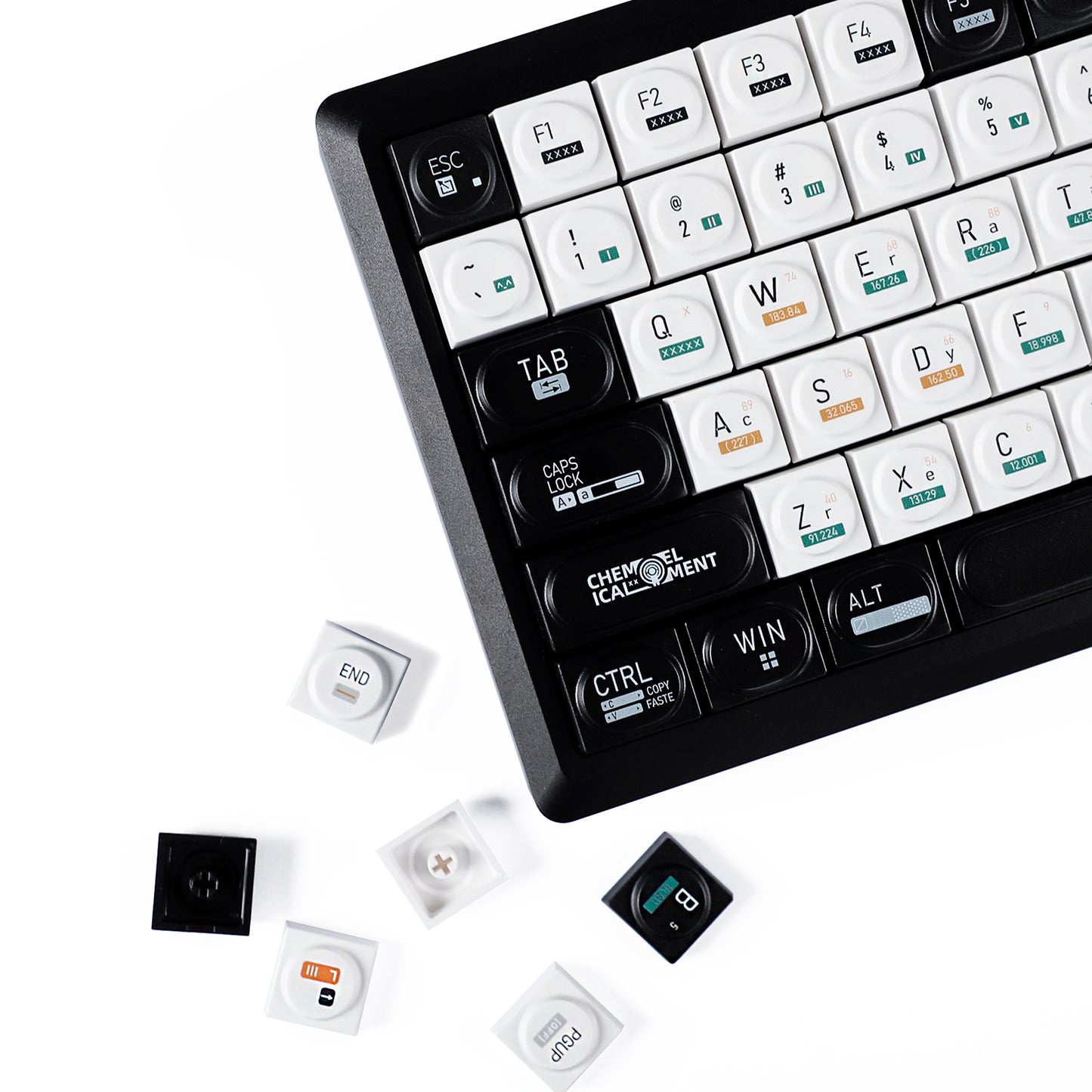 YMDK Bricks Full Set 138 keys Keycaps Classic Blocks Theme Color UV Print Frosted Low Profile Keycap for Mechanical Keyboard 104 87 84 68 61