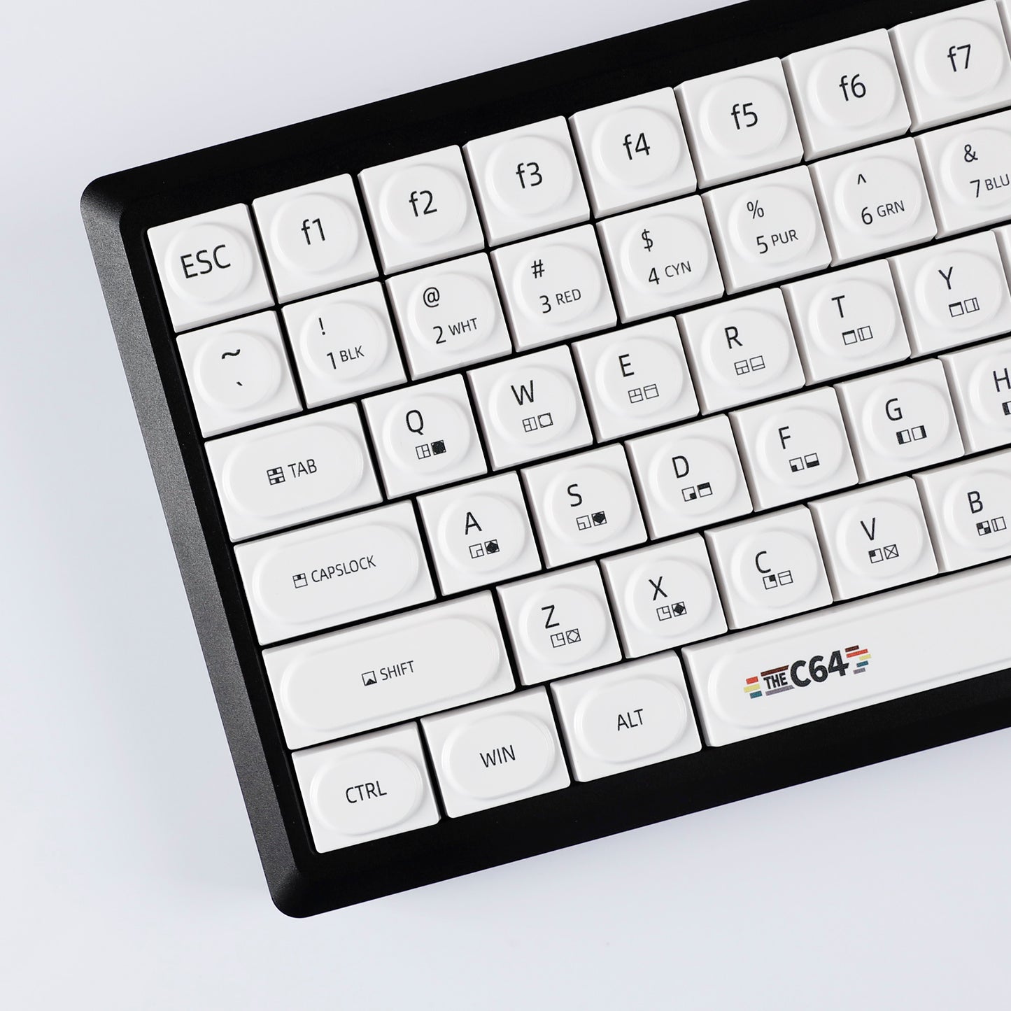 YMDK Bricks Full Set 138 keys Keycaps Classic Blocks Theme Color UV Print Frosted Low Profile Keycap for Mechanical Keyboard 104 87 84 68 61
