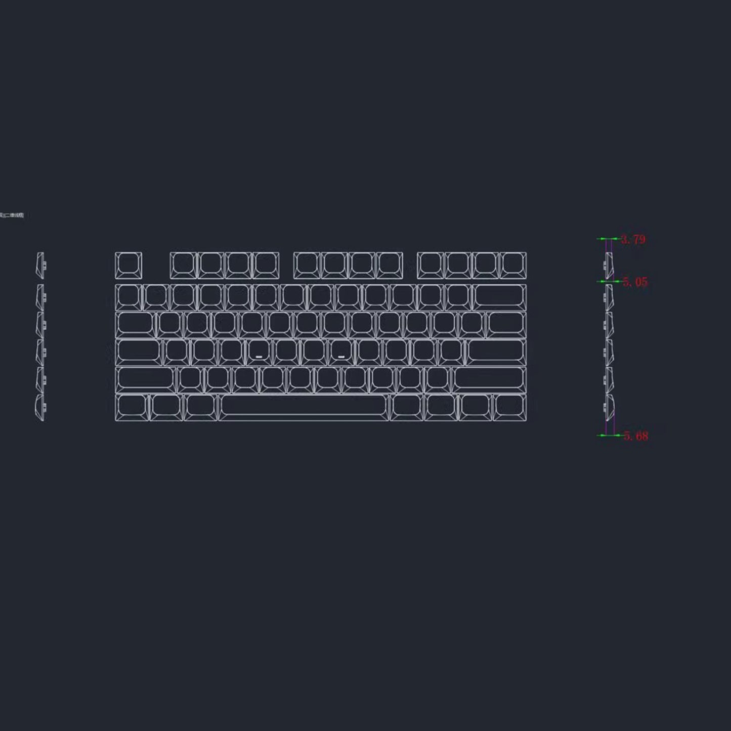 YMDK Ultra-slim Low Profile Keycaps 127 Keys Dye-Sub JWA Profile Backlit Shine Through Keycap for nuphy keychron 61/68/87/98/104/108 MX Ultra-Slim Keyboard