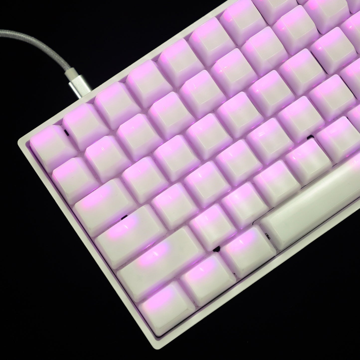 YMDK 120 Milk Fog Blank Keycaps(OEM Profile ABS Shine Through Blank/ANS ISO 1.2mm Thickness)