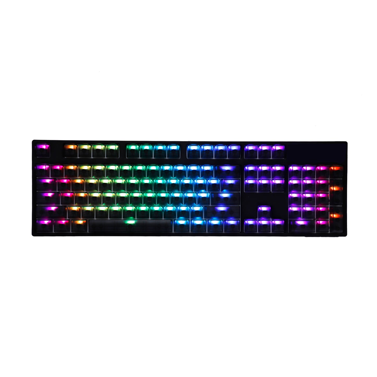 YMDK Transparent Clear/Black/Blue Blank 112 Keycaps(ABS OEM Profile 1.2mm)