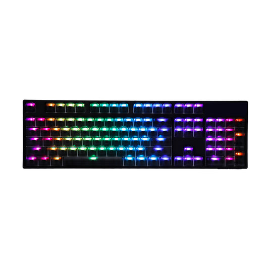YMDK Transparent Clear/Black/Blue Blank 112 Keycaps(ABS OEM Profile 1.2mm)