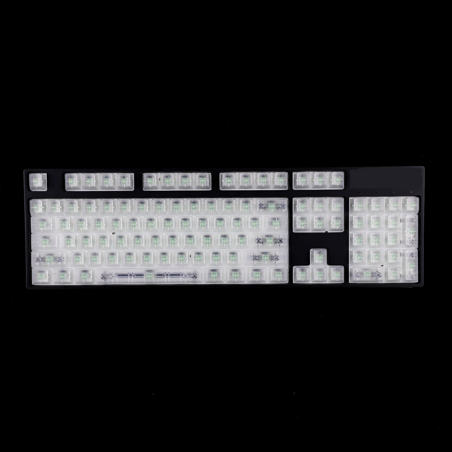 YMDK Transparent Clear/Black/Blue Blank 112 Keycaps(ABS OEM Profile 1.2mm)