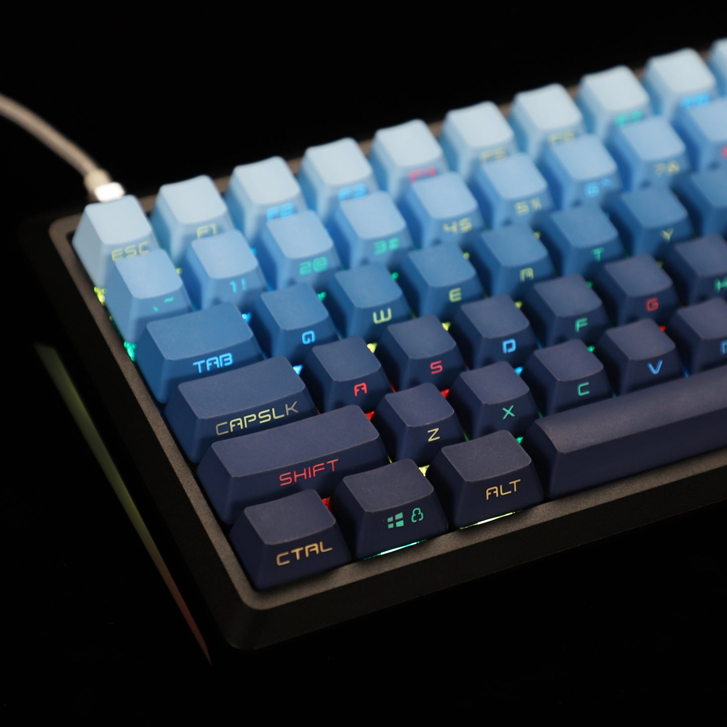 YMDK OEM Profile 133 Side-lit Keycap(PBT Double Shot Shine Through Backlit )