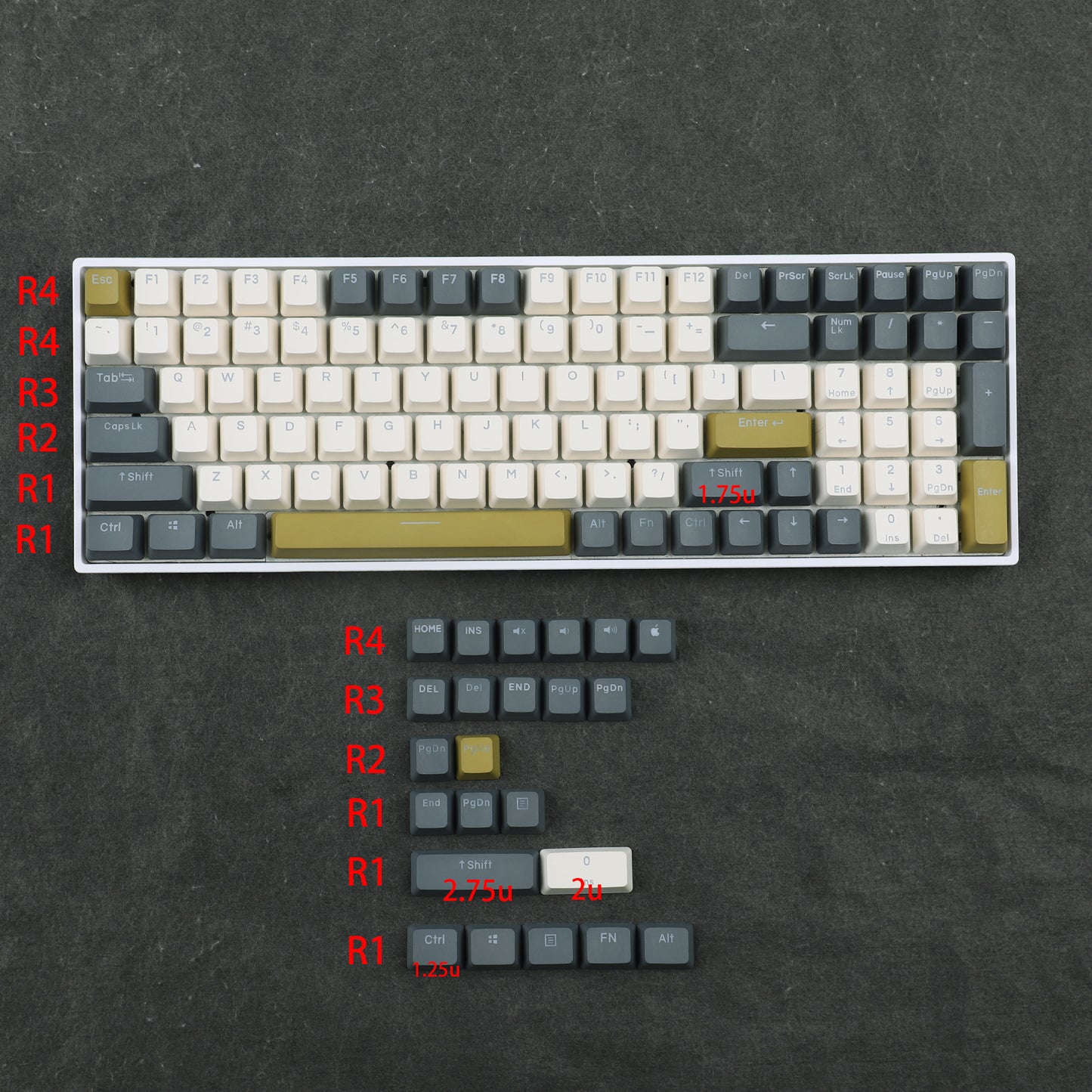 Wholesale Keycaps——YMDK OEM Profile 122 Top Backlit Keycap(20 pcs)