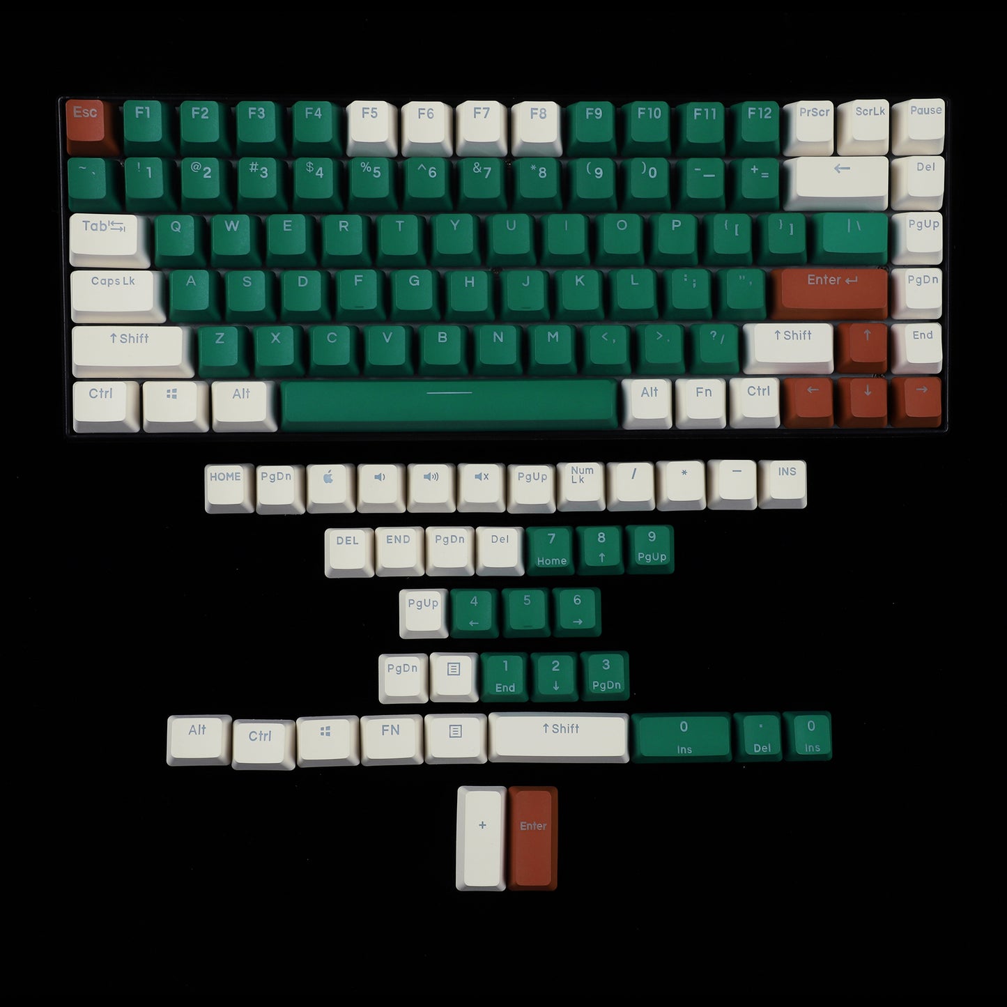 YMDK Marmoreal Backlit 122 Keycaps(Double Shot OEM Profile/104 87 84 68 Using)
