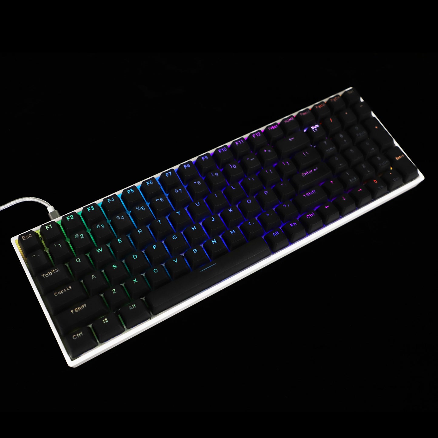 YMDK Black Backlit 122 Keycaps(Double Shot OEM Profile)