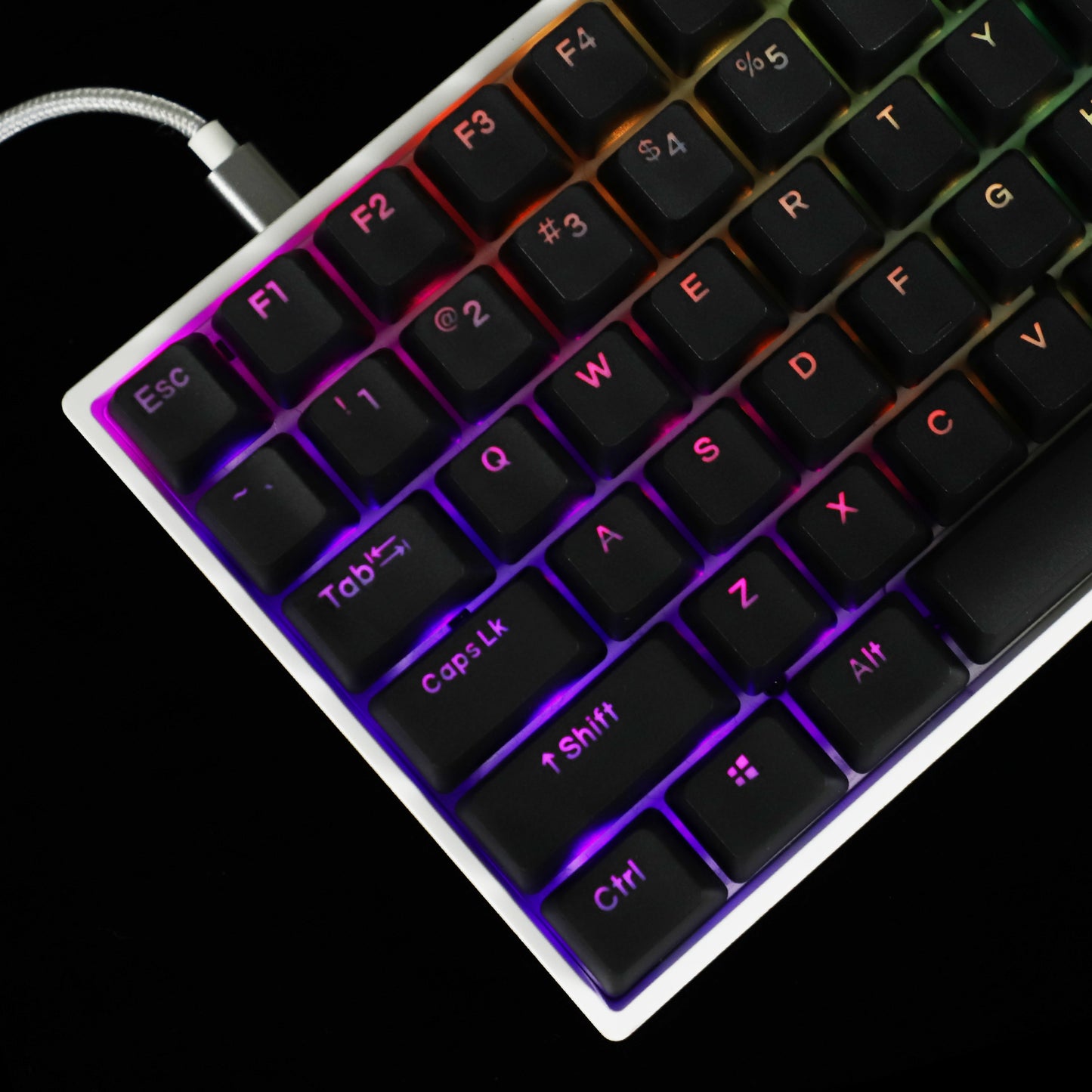 YMDK Black Backlit 122 Keycaps(Double Shot OEM Profile)