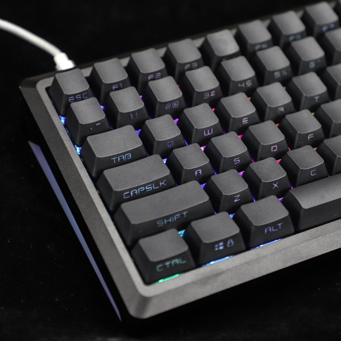 YMDK White Black SideLit 134 Keycaps(Double Shot OEM Profile/108 TKL 61 65% NJ80 NCR80 84 96 Using)