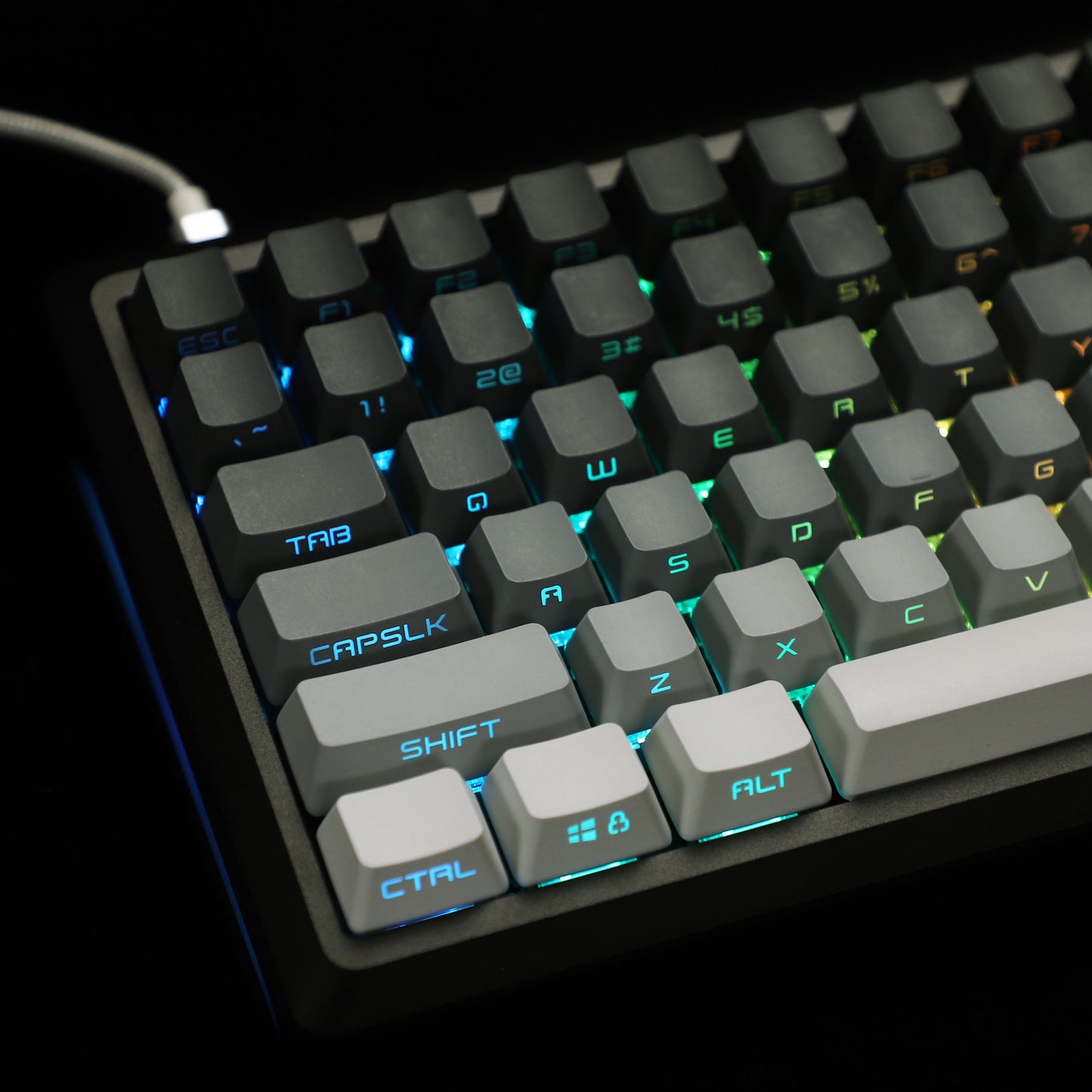 YMDK OEM Profile 133 Side-lit Keycap(PBT Double Shot Shine Through Backlit )