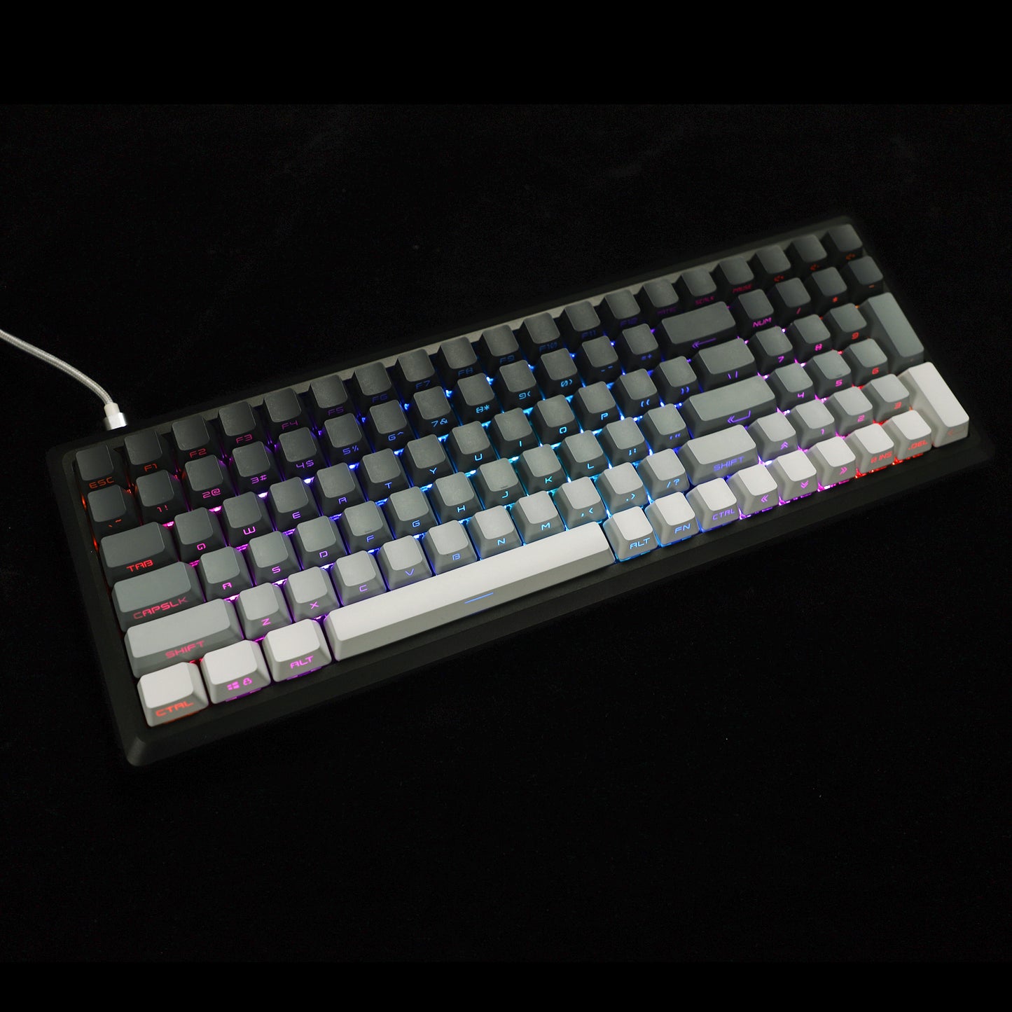YMDK 134 Polar Sidelit Keycaps(Double Shot OEM Profile/108 TKL 61 65% NJ80 NCR80 84 96 Using)