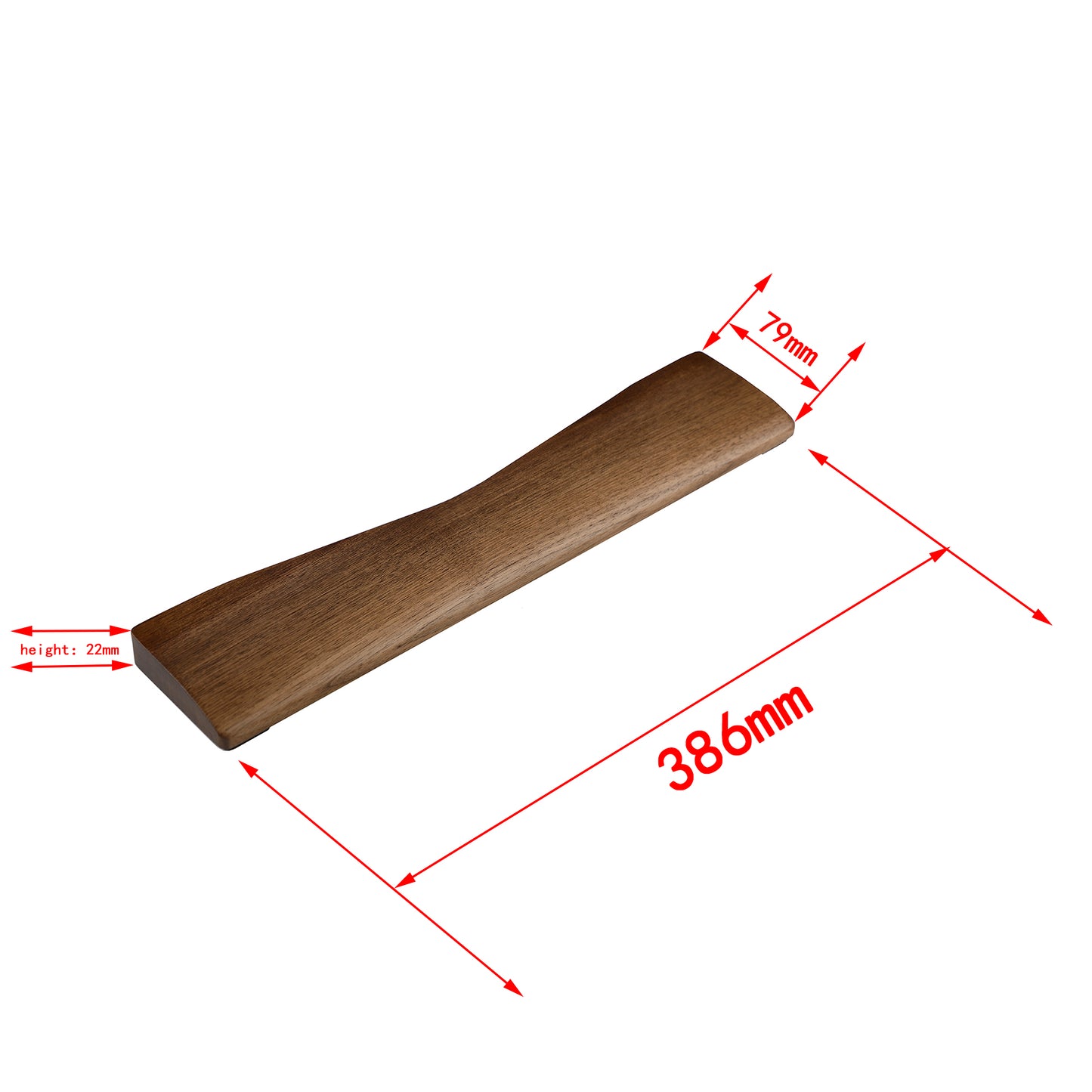 YMDK Wooden Wrist Rest Solid Wood For Keychron Q10(Walnut or beech)