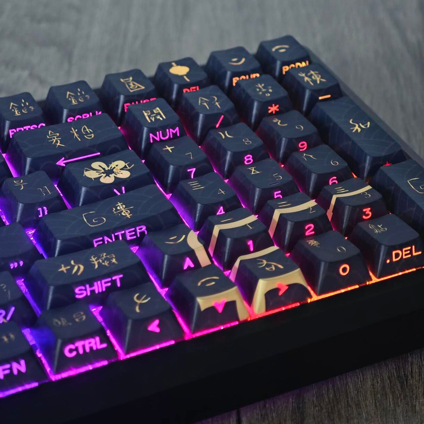 YMDK Dawn of the Other Shore Theme Keycaps Full Set 128 Keys PBT Dye Sub Cherry Profile Keycap for MX Mechanical Keyboard