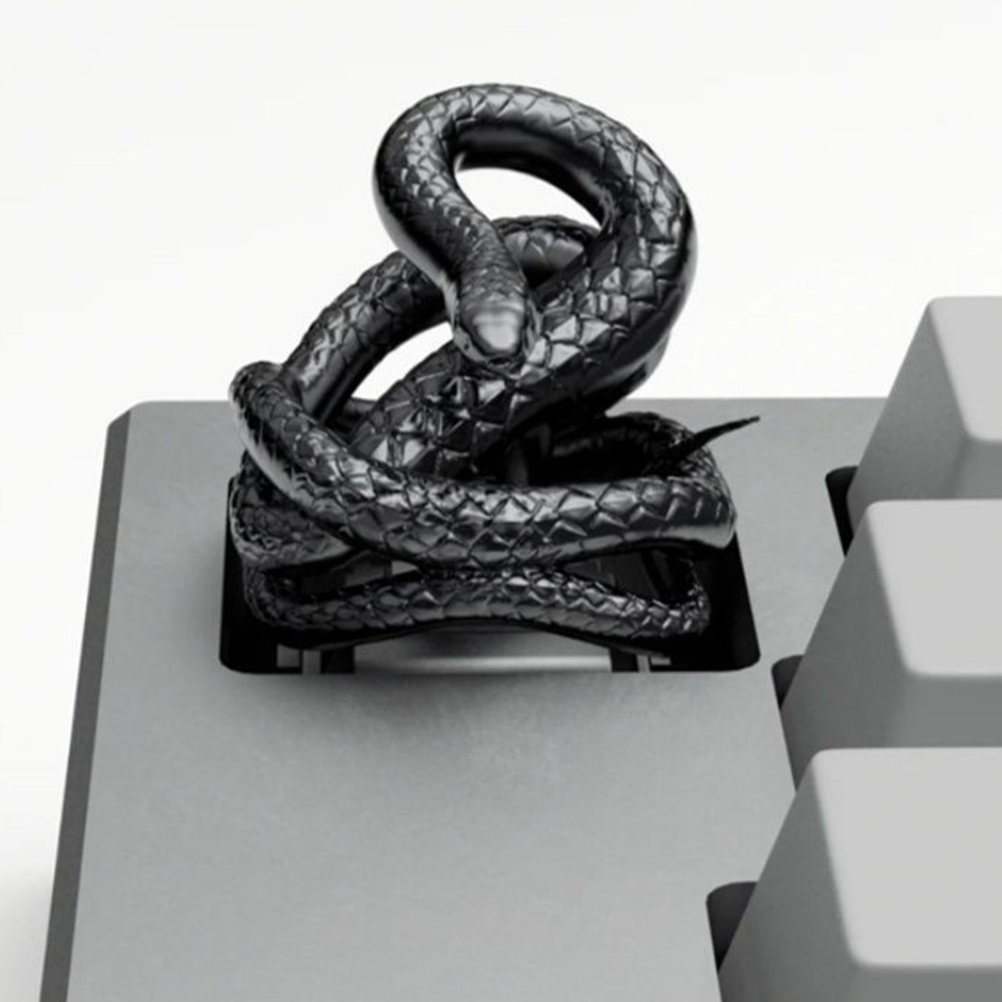 YMDK Spirit Snake Keycaps Personalized Keycaps Cool Trendy Novel Custom Three-dimensional Resin Keycap Suitable for MX Mechanical Keyboard