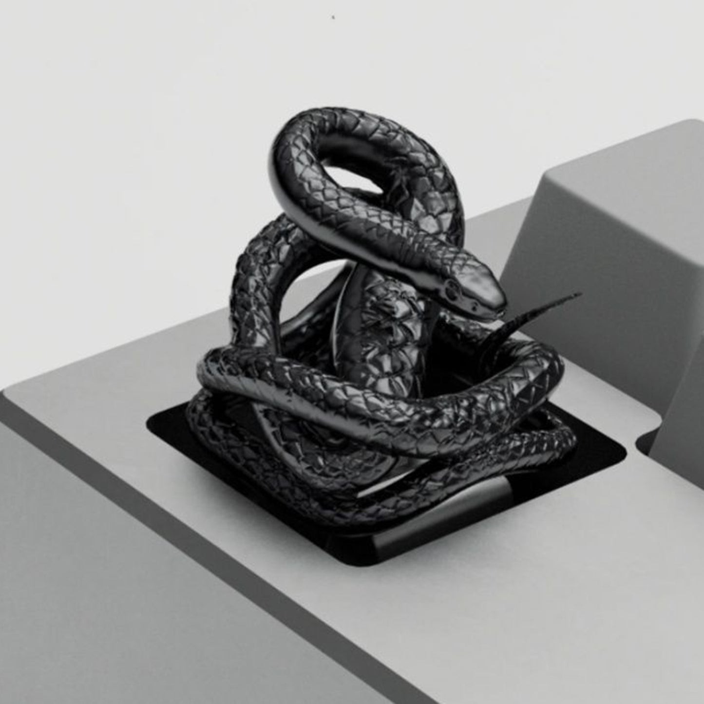 YMDK Spirit Snake Keycaps Personalized Keycaps Cool Trendy Novel Custom Three-dimensional Resin Keycap Suitable for MX Mechanical Keyboard