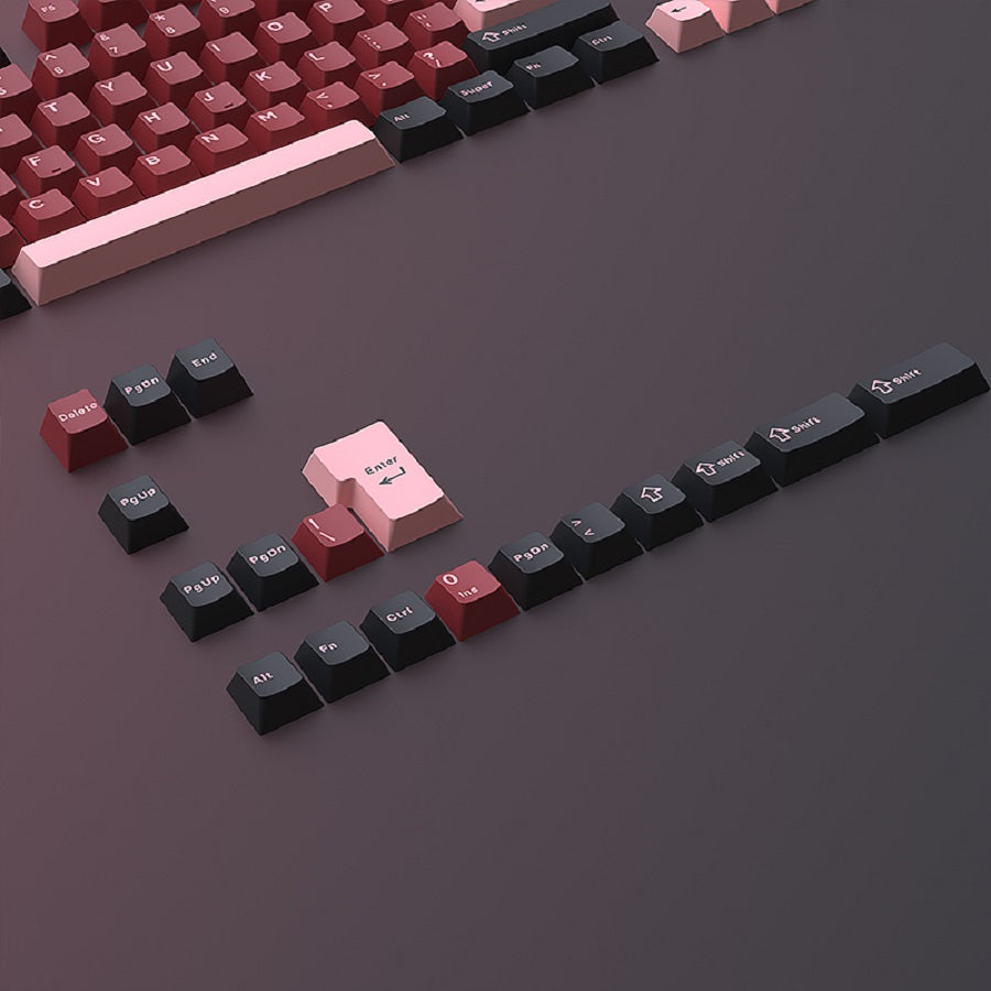 YMDK Spades Q Theme Keycaps 126 Keys Cherry Profile PBT Dye Sub Keycaps Cool Custom Key Caps for MX Mechanical Keyboards