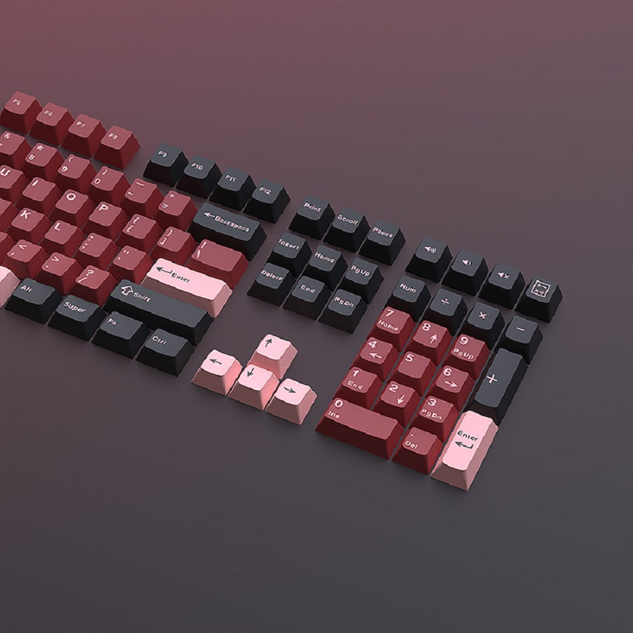 YMDK Spades Q Theme Keycaps 126 Keys Cherry Profile PBT Dye Sub Keycaps Cool Custom Key Caps for MX Mechanical Keyboards