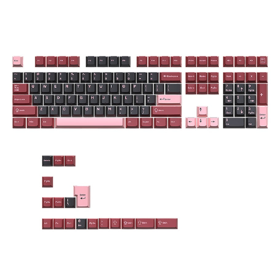YMDK Spades Q Theme Keycaps 126 Keys Cherry Profile PBT Dye Sub Keycaps Cool Custom Key Caps for MX Mechanical Keyboards