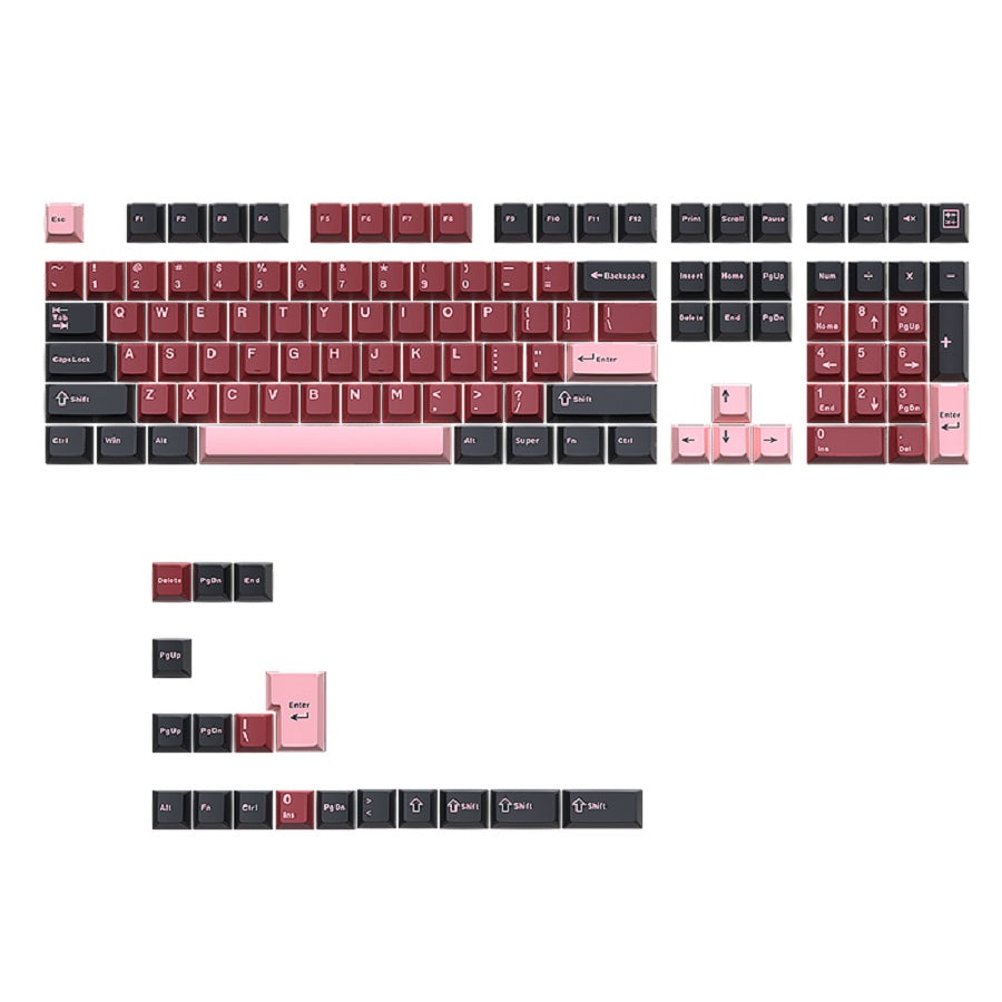 YMDK Spades Q Theme Keycaps 126 Keys Cherry Profile PBT Dye Sub Keycaps Cool Custom Key Caps for MX Mechanical Keyboards