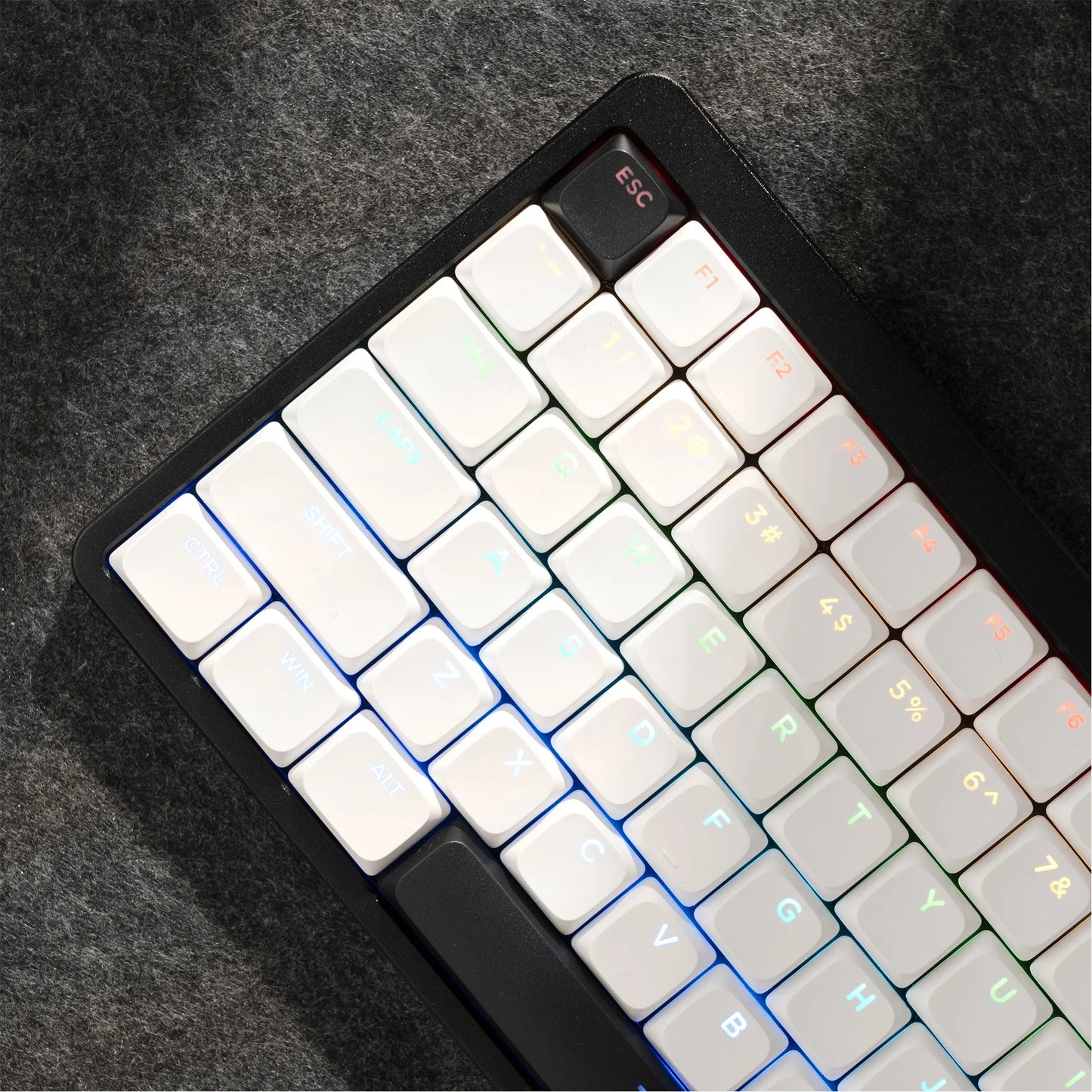 YMDK Ultra-slim Low Profile Keycaps 127 Keys Dye-Sub JWA Profile Backlit Shine Through Keycap for nuphy keychron 61/68/87/98/104/108 MX Ultra-Slim Keyboard