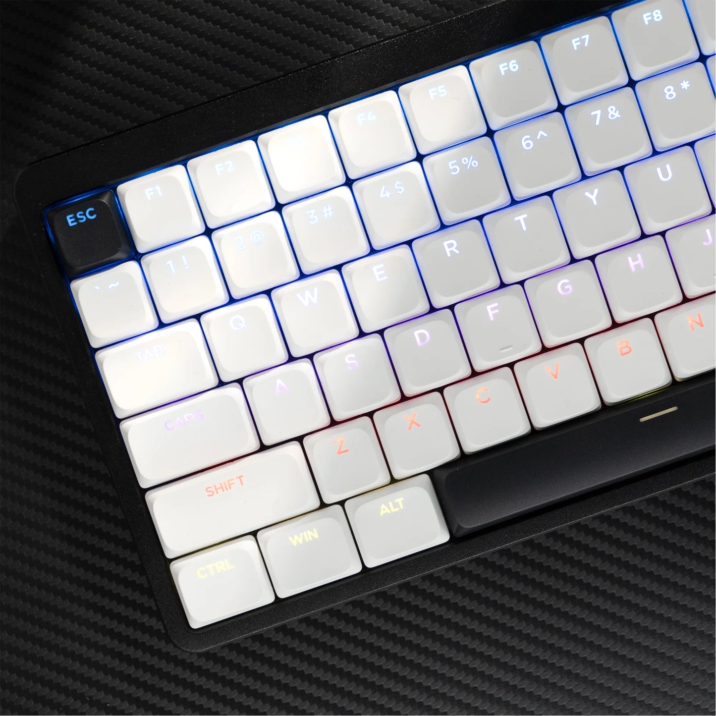 YMDK Ultra-slim Low Profile Keycaps 127 Keys Dye-Sub JWA Profile Backlit Shine Through Keycap for nuphy keychron 61/68/87/98/104/108 MX Ultra-Slim Keyboard