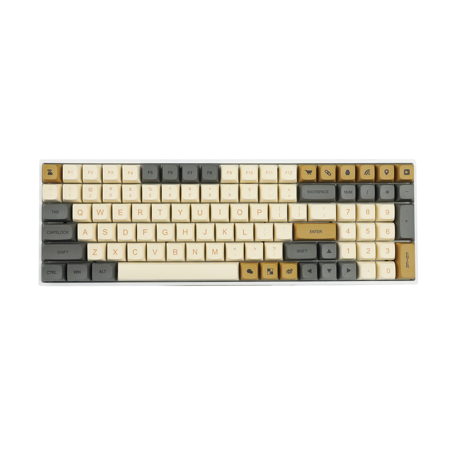 YMDK 125 Shimmer Keycaps(Dye Sub XDA Profile 1.35mm Thickness)