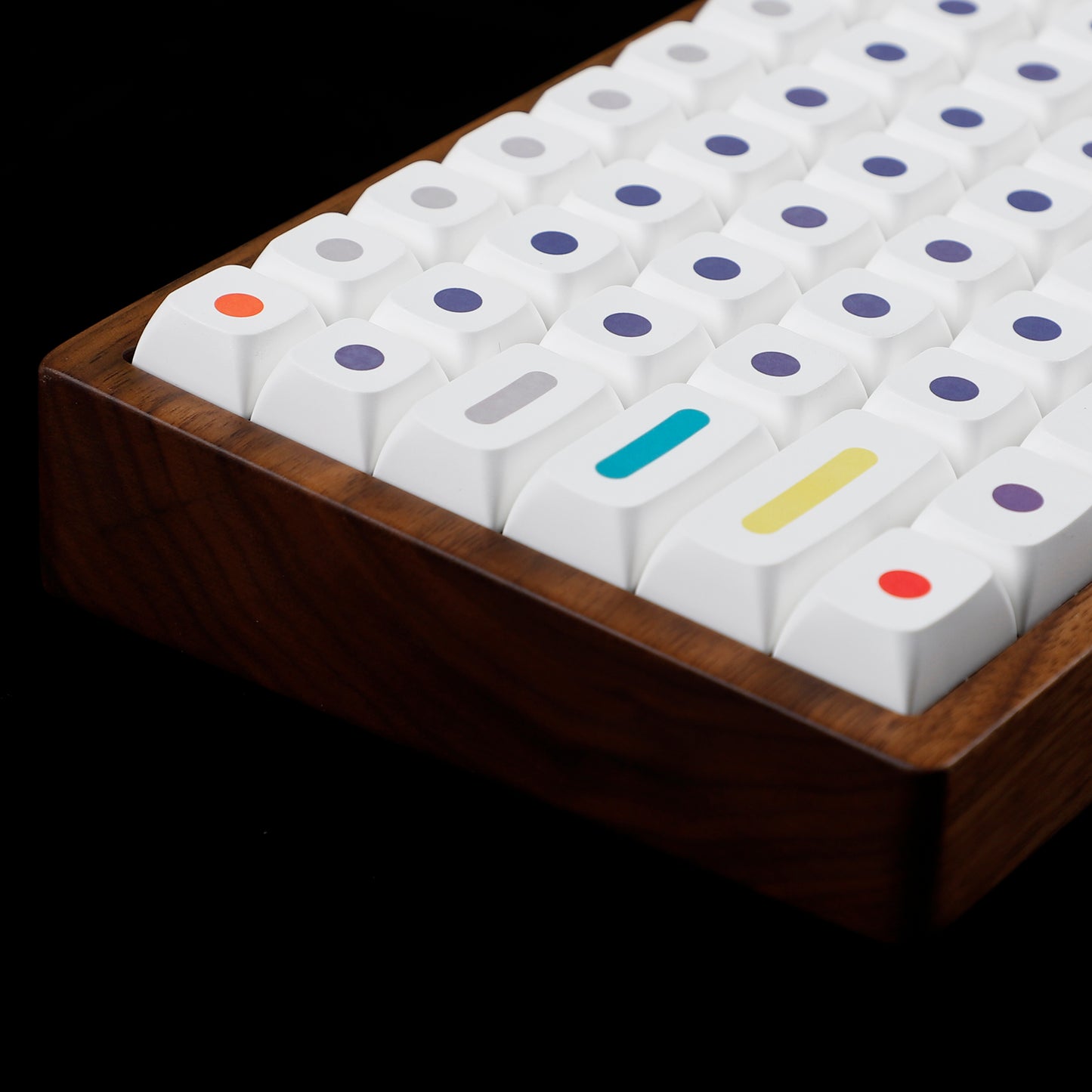 120 White Dots Keycaps(Dye Sub ZDA Profile/61 64 68 96 GK64 ID80 KBD75 Planck Preonic wings Filco Ducky SP64 SP84 Using)