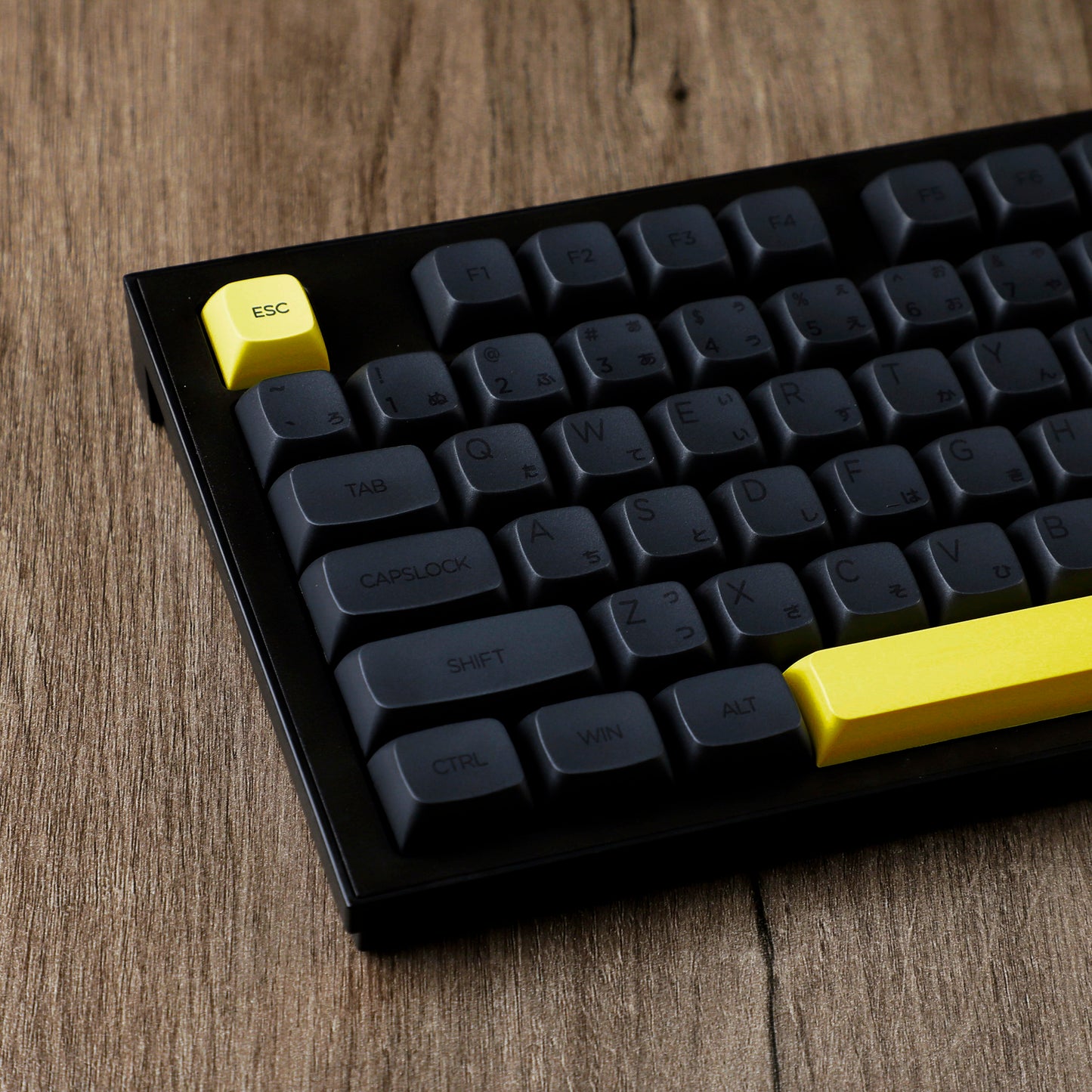 YMDK 125 ZDA Profile Gentleman Japanese XDA v2 Dye Sub PBT Yellow Gray Keycaps For 104 TKL 60% 96 84 68 64 MX Switches Keyboard