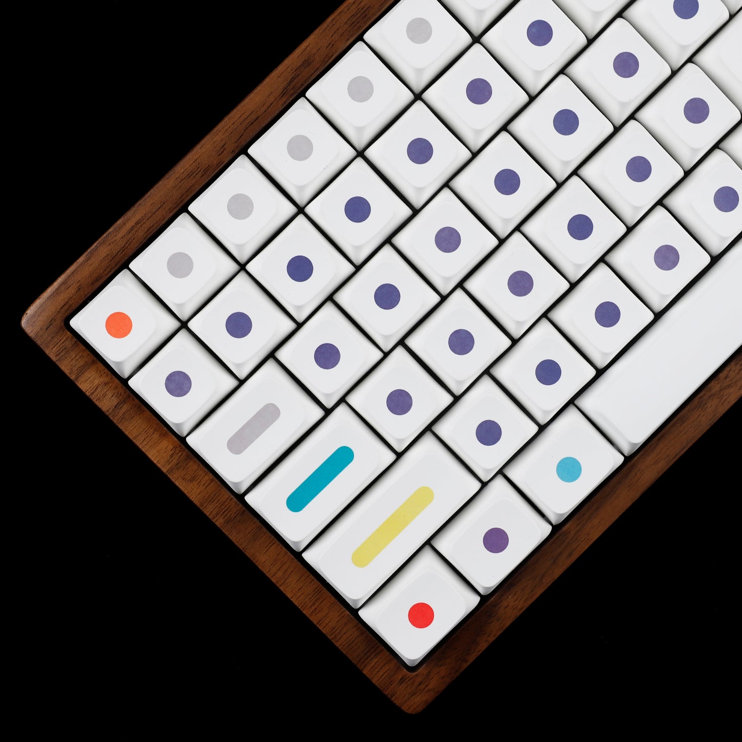 120 White Dots Keycaps(Dye Sub ZDA Profile/61 64 68 96 GK64 ID80 KBD75 Planck Preonic wings Filco Ducky SP64 SP84 Using)