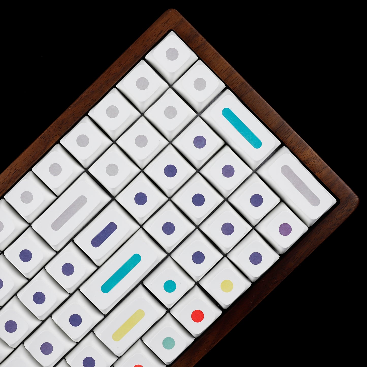 120 White Dots Keycaps(Dye Sub ZDA Profile/61 64 68 96 GK64 ID80 KBD75 Planck Preonic wings Filco Ducky SP64 SP84 Using)