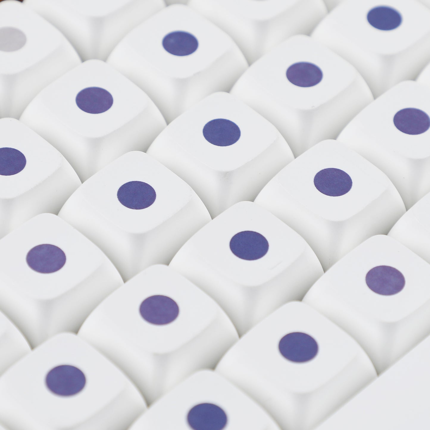 120 White Dots Keycaps(Dye Sub ZDA Profile/61 64 68 96 GK64 ID80 KBD75 Planck Preonic wings Filco Ducky SP64 SP84 Using)