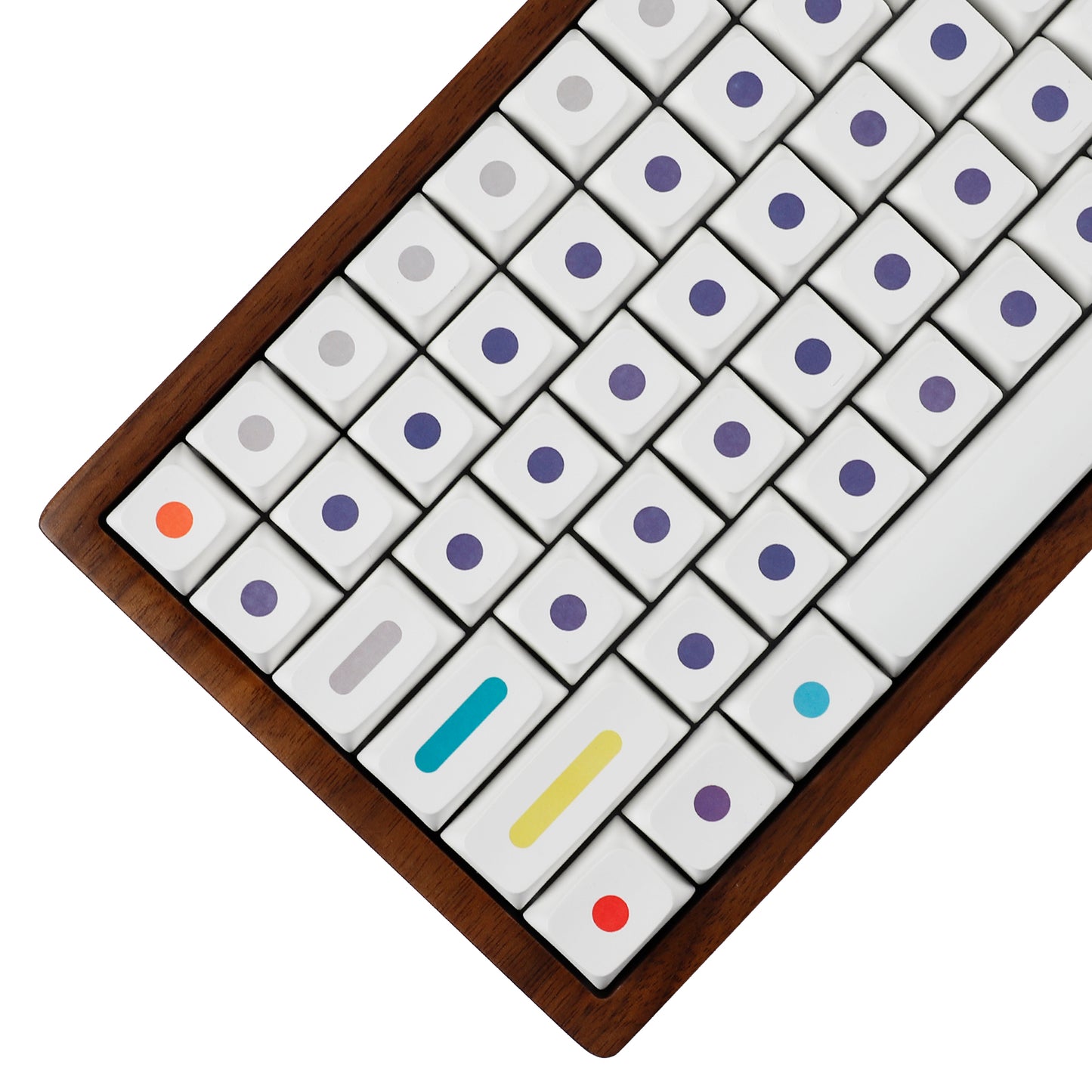 120 White Dots Keycaps(Dye Sub ZDA Profile/61 64 68 96 GK64 ID80 KBD75 Planck Preonic wings Filco Ducky SP64 SP84 Using)